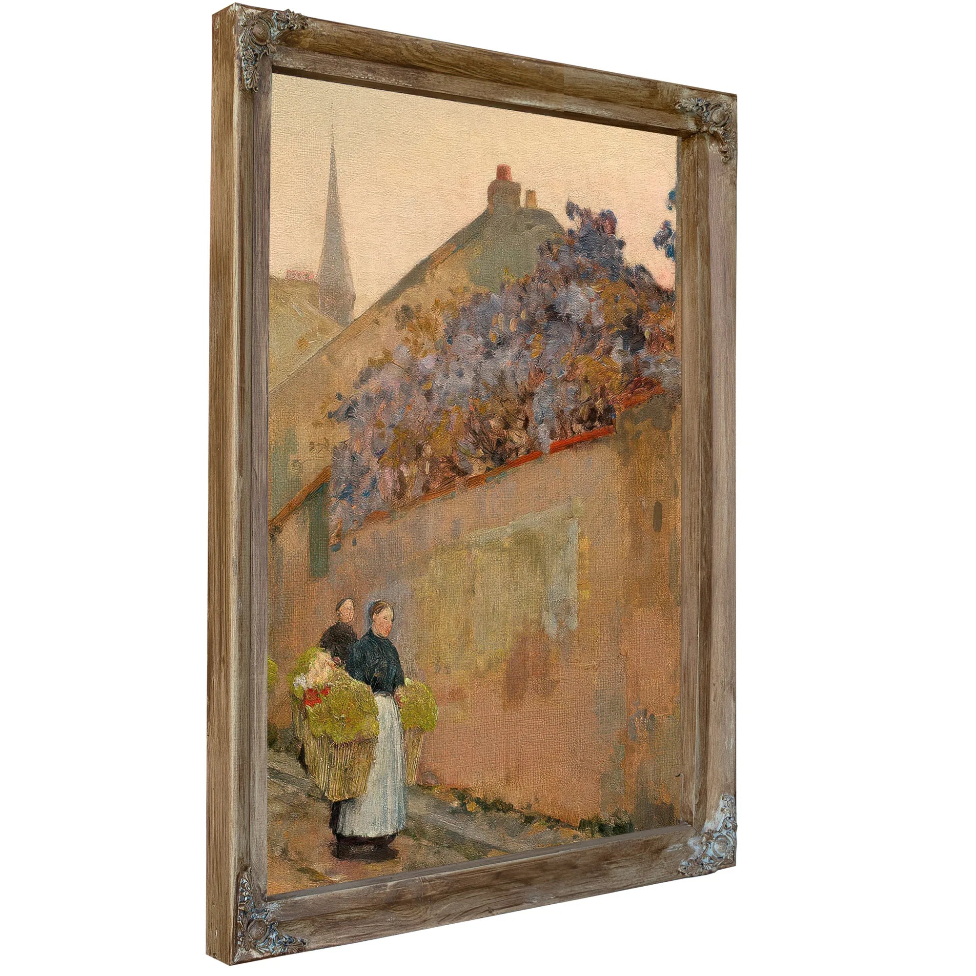 Street Scene In Sannois By Childe Hassam Fine Art Print