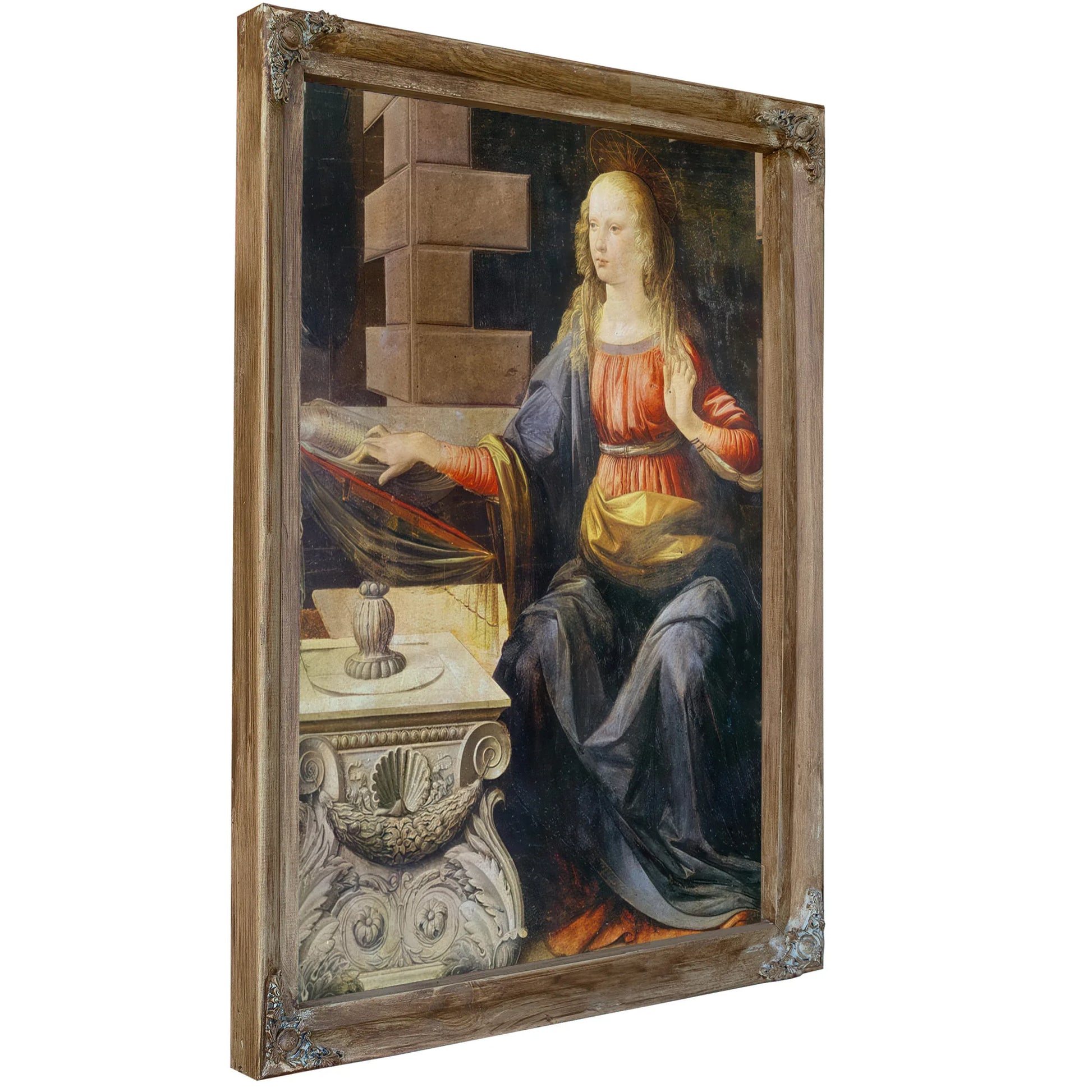 The Annunciation Detail Of The Virgin By Leonardo Da Vinci Fine Art Print