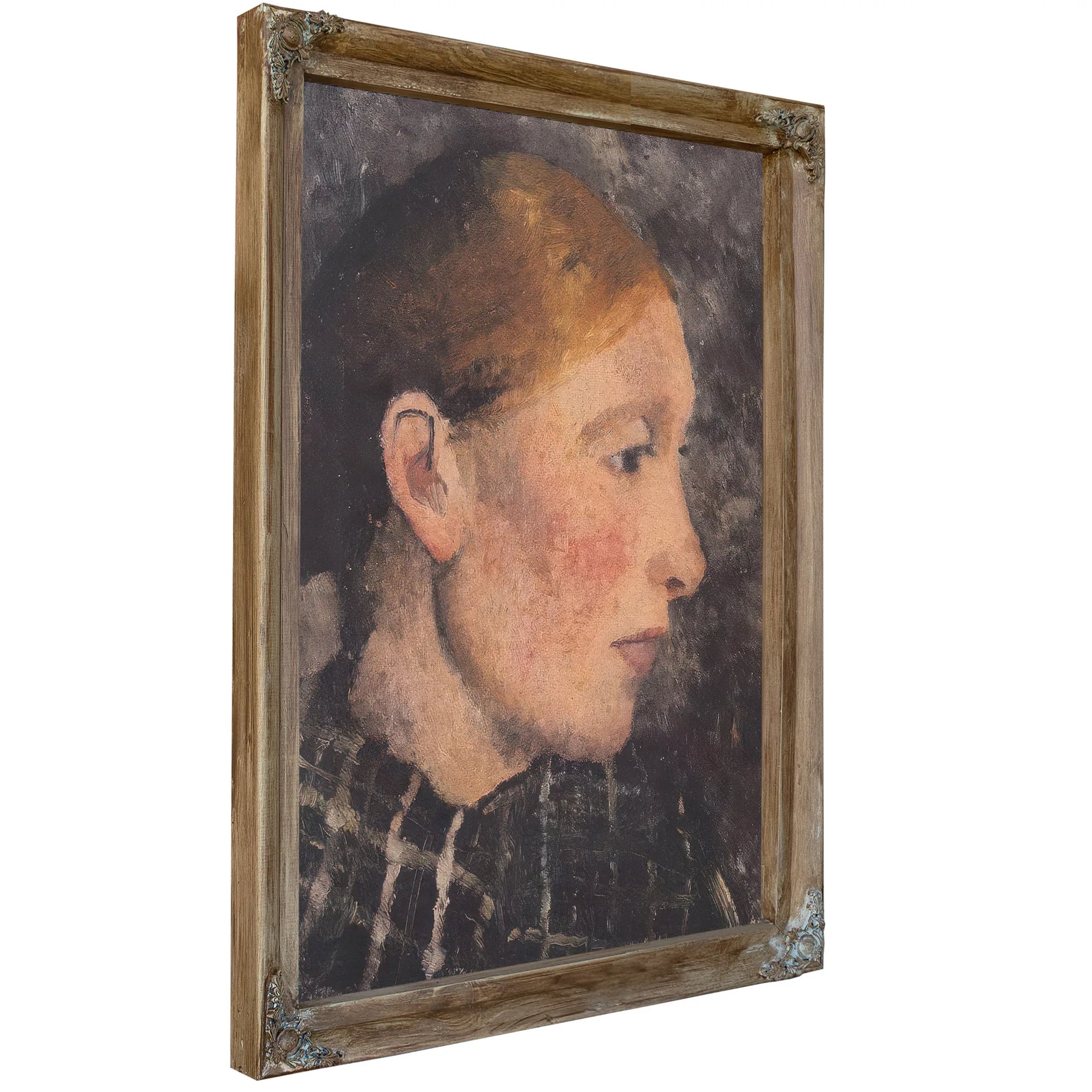 Head Of A Peasant Woman In Profile By Paula Modersohn Becker Fine Art Print
