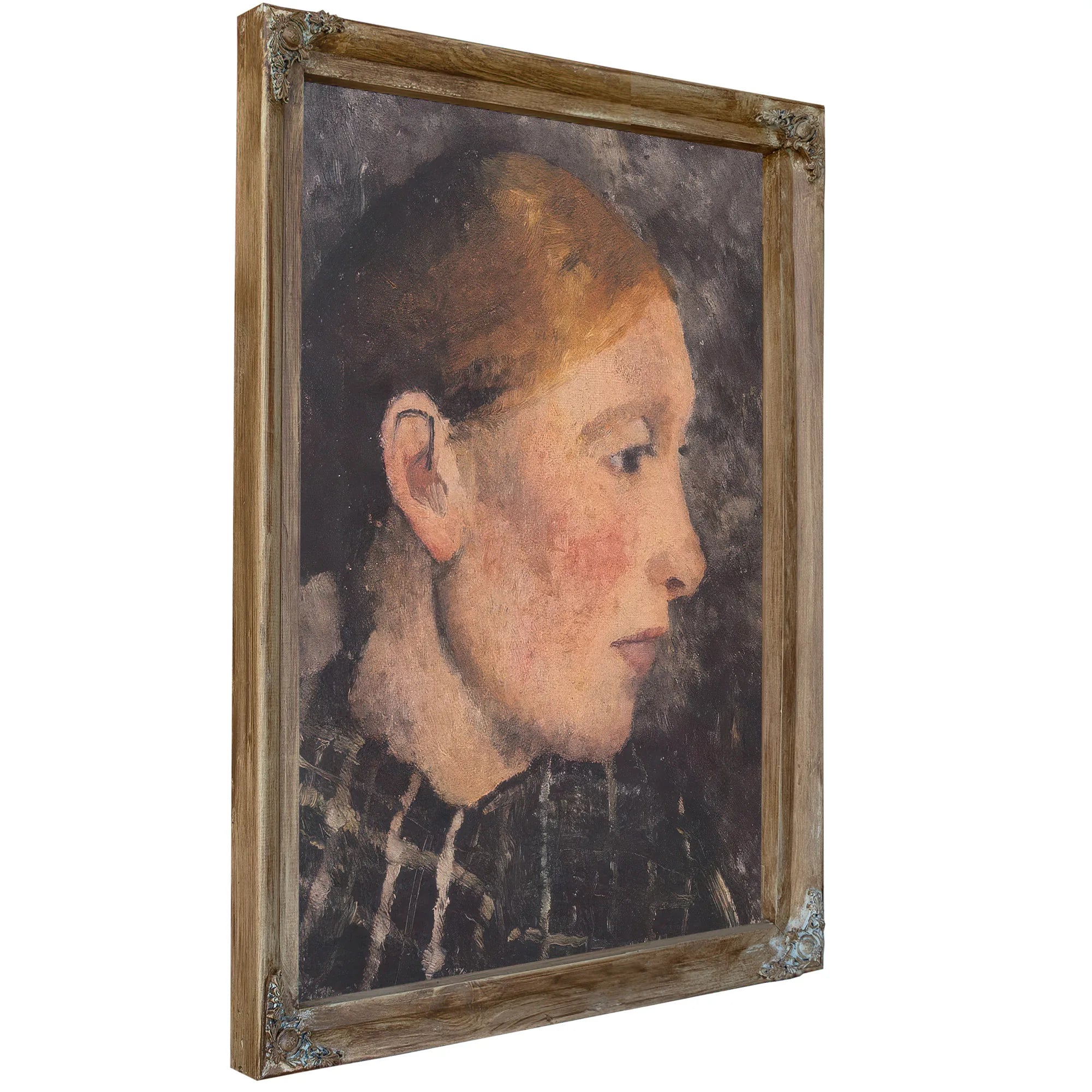 Head Of A Peasant Woman In Profile By Paula Modersohn Becker Fine Art Print