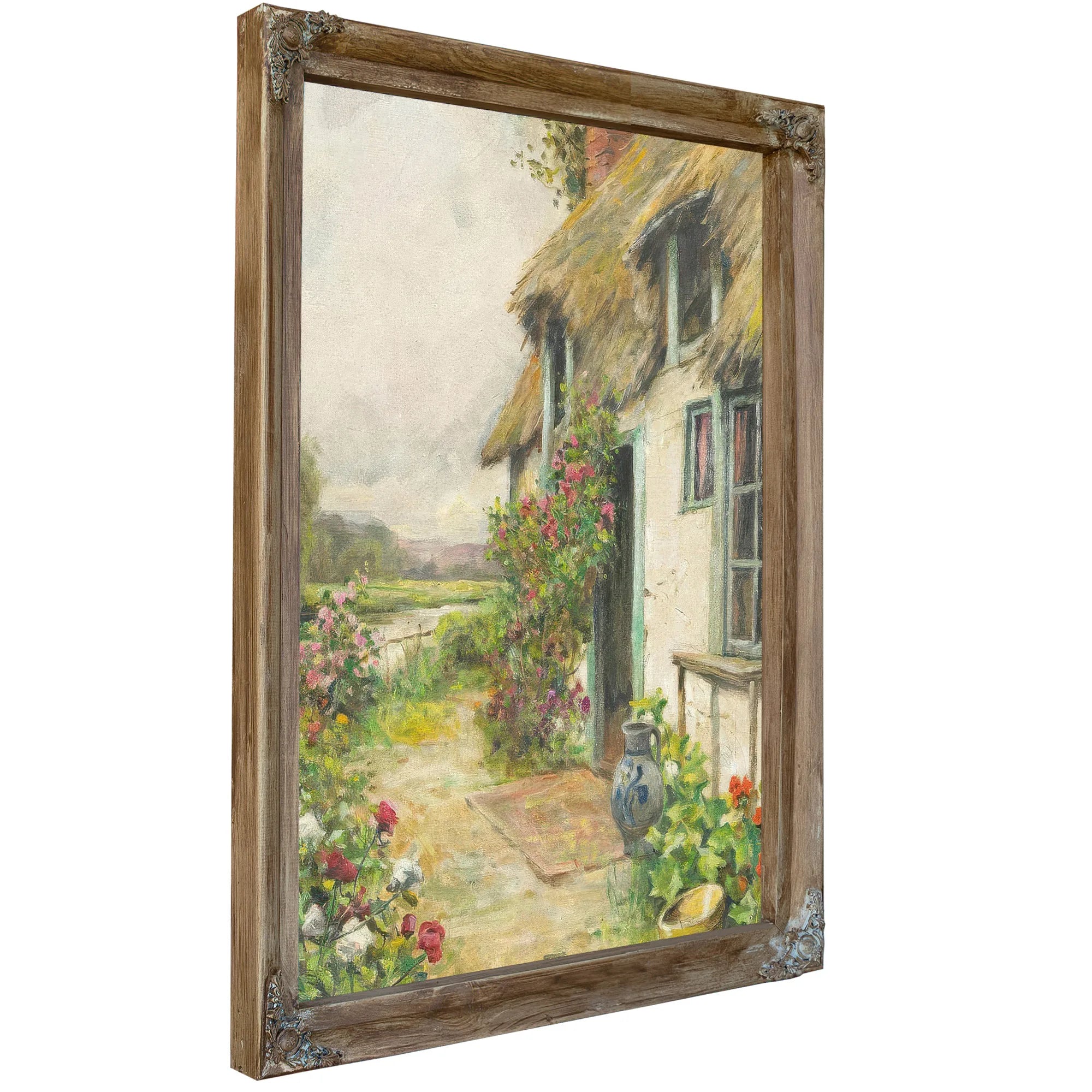 Cottage Gardens By Louis Aston Knight Fine Art Print