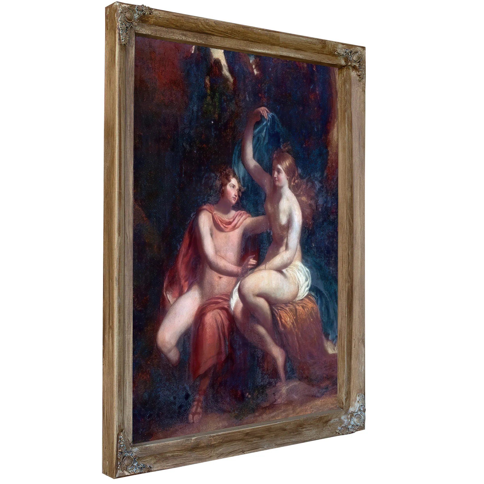 Classical Scene With Two Figures By William Etty Fine Art Print