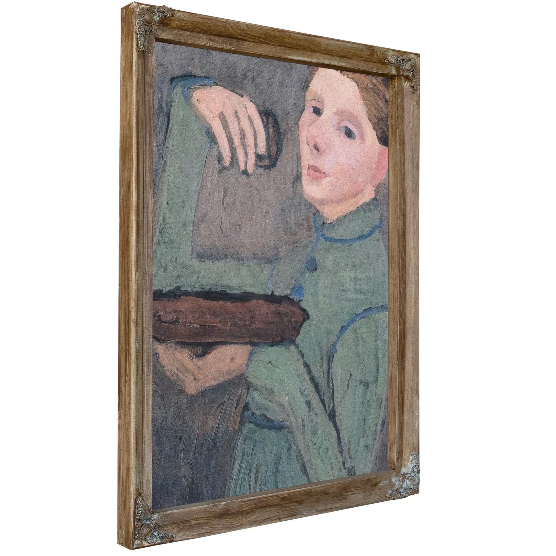 Self Portrait, Holding A Bowl And A Glass By Paula Modersohn Becker Fine Art Print