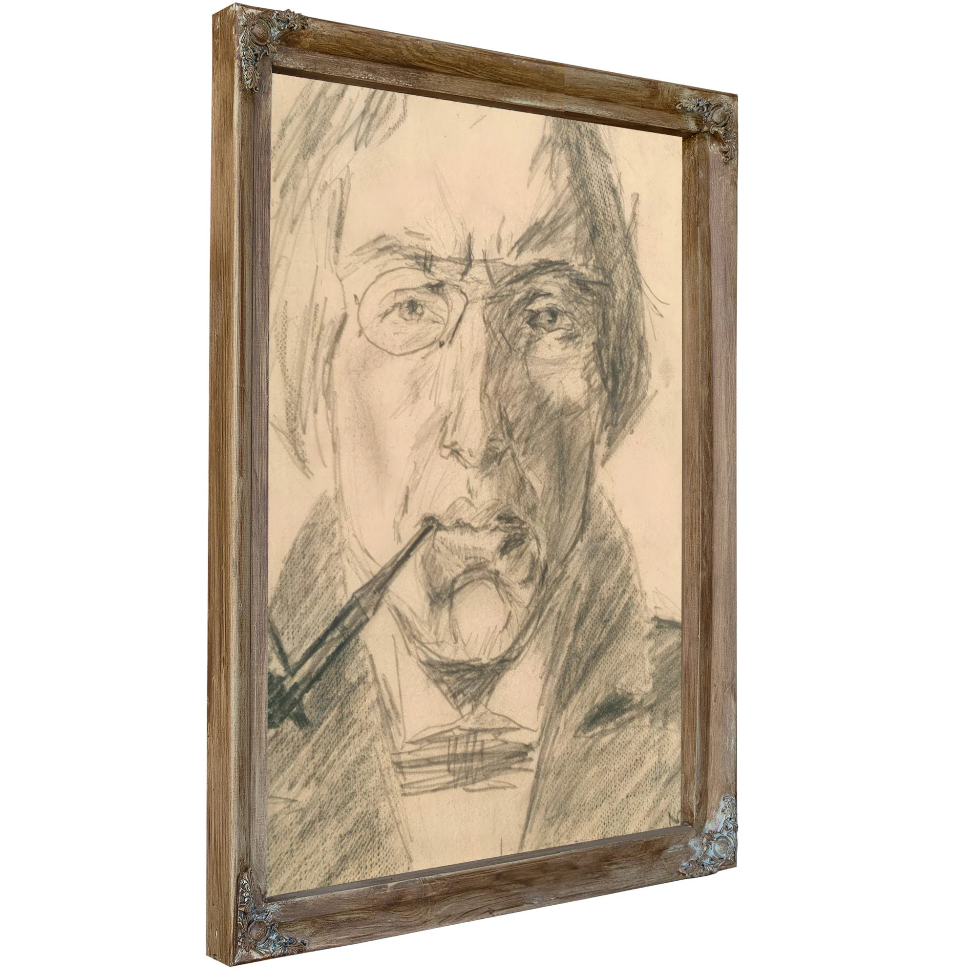 Self Portrait With Pipe By Nicolai Astrup Fine Art Print