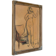 Nu A La Draperie Devant Un Fauteuil 1921 by Suzanne Valadon