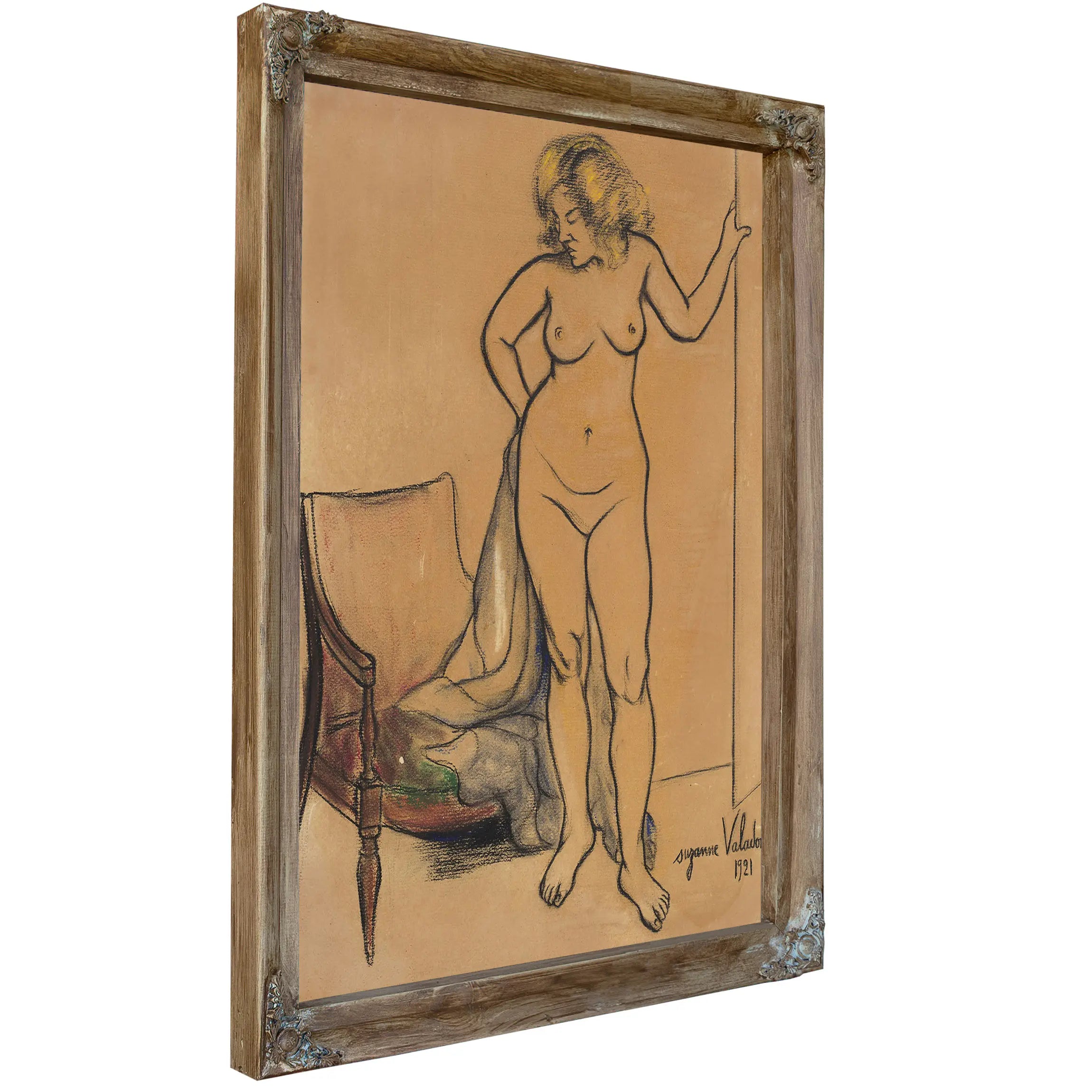 Nu A La Draperie Devant Un Fauteuil 1921 by Suzanne Valadon