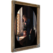 En Ung Pige Der Lugter Til En Rose by Carl Bloch
