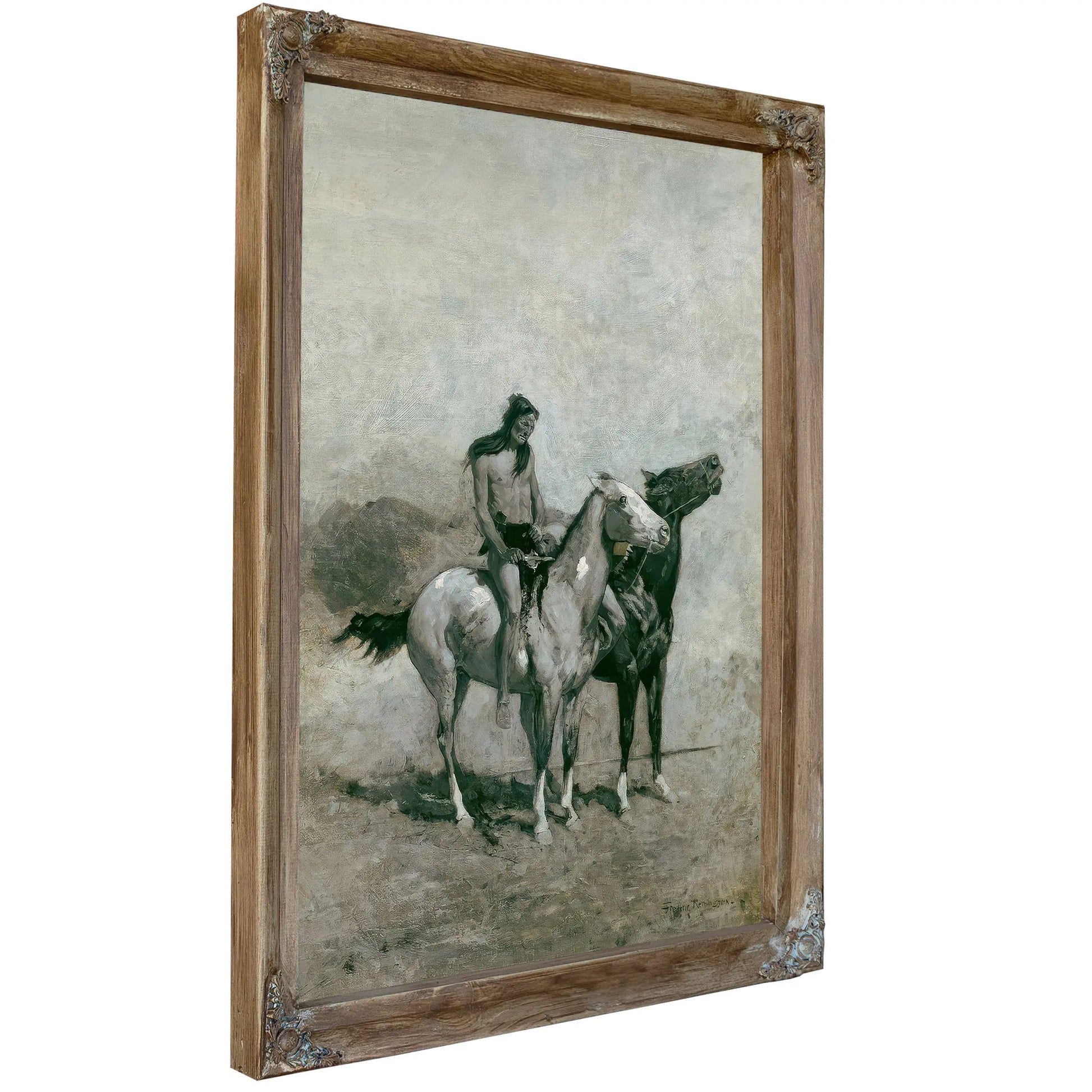 The Fireeater Slung His Victim Across His Pony by Frederic Remington