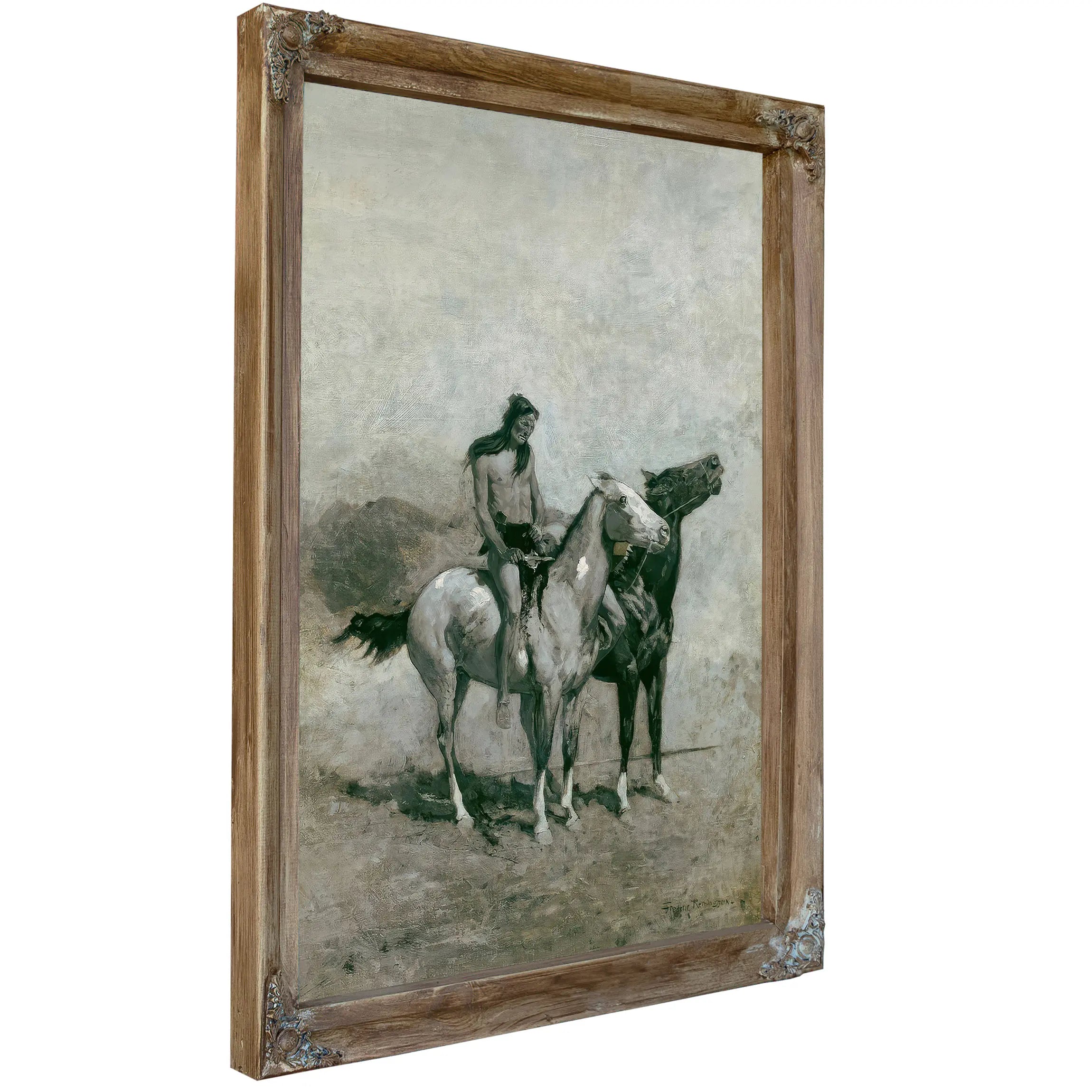 The Fireeater Slung His Victim Across His Pony by Frederic Remington