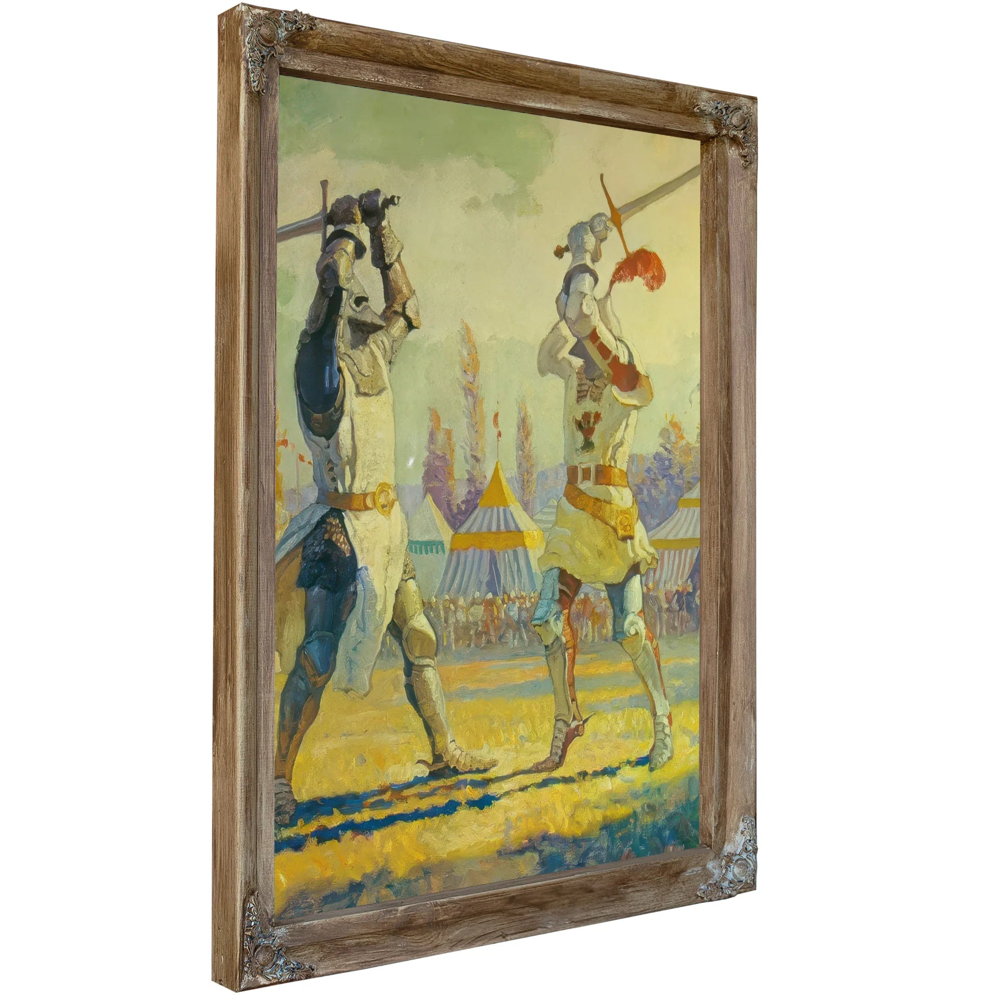 Sir Nigel Sustains Endlands Honor In The Lists By NC Wyeth Fine Art Print