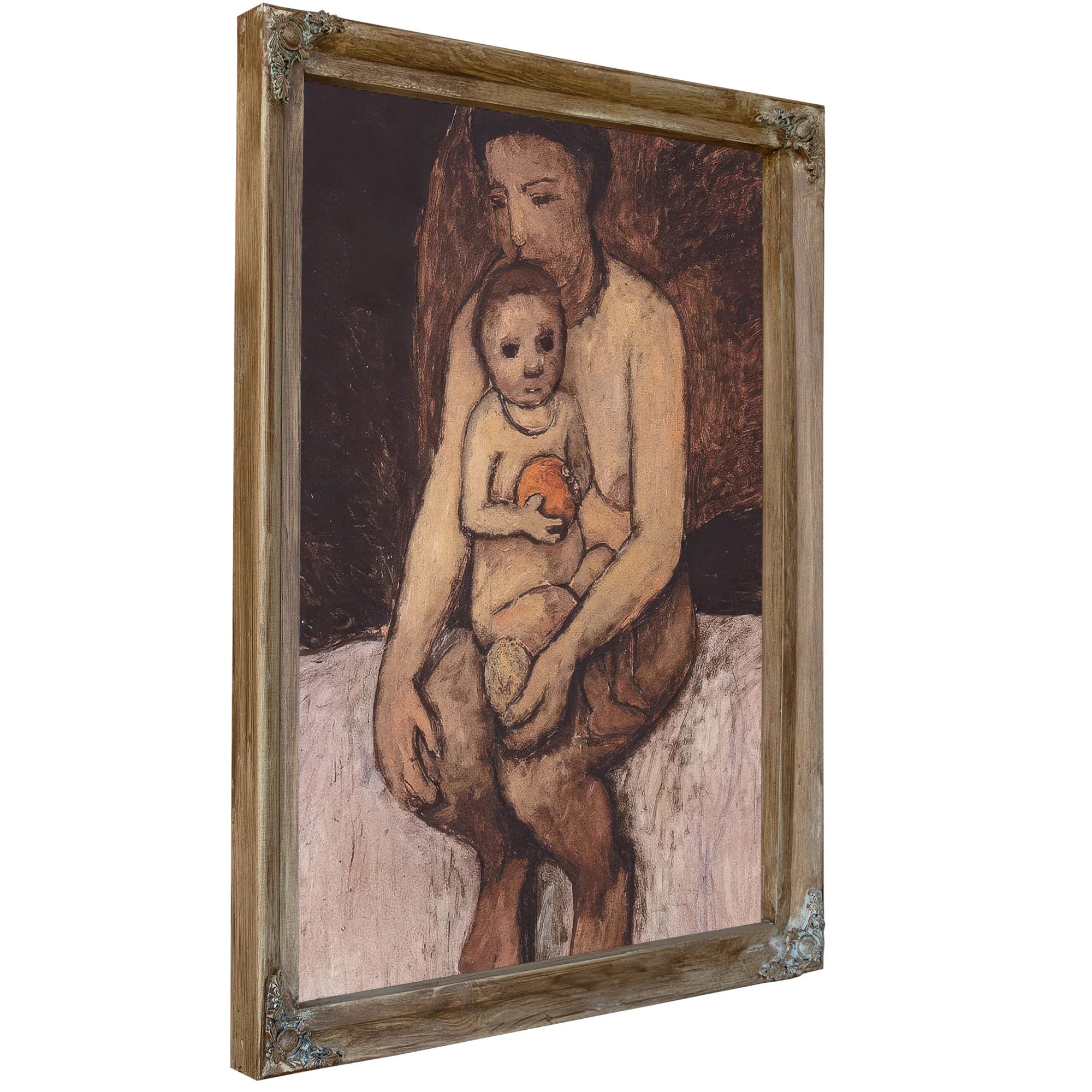 Seated Mother With Child On Her Lap By Paula Modersohn Becker Fine Art Print