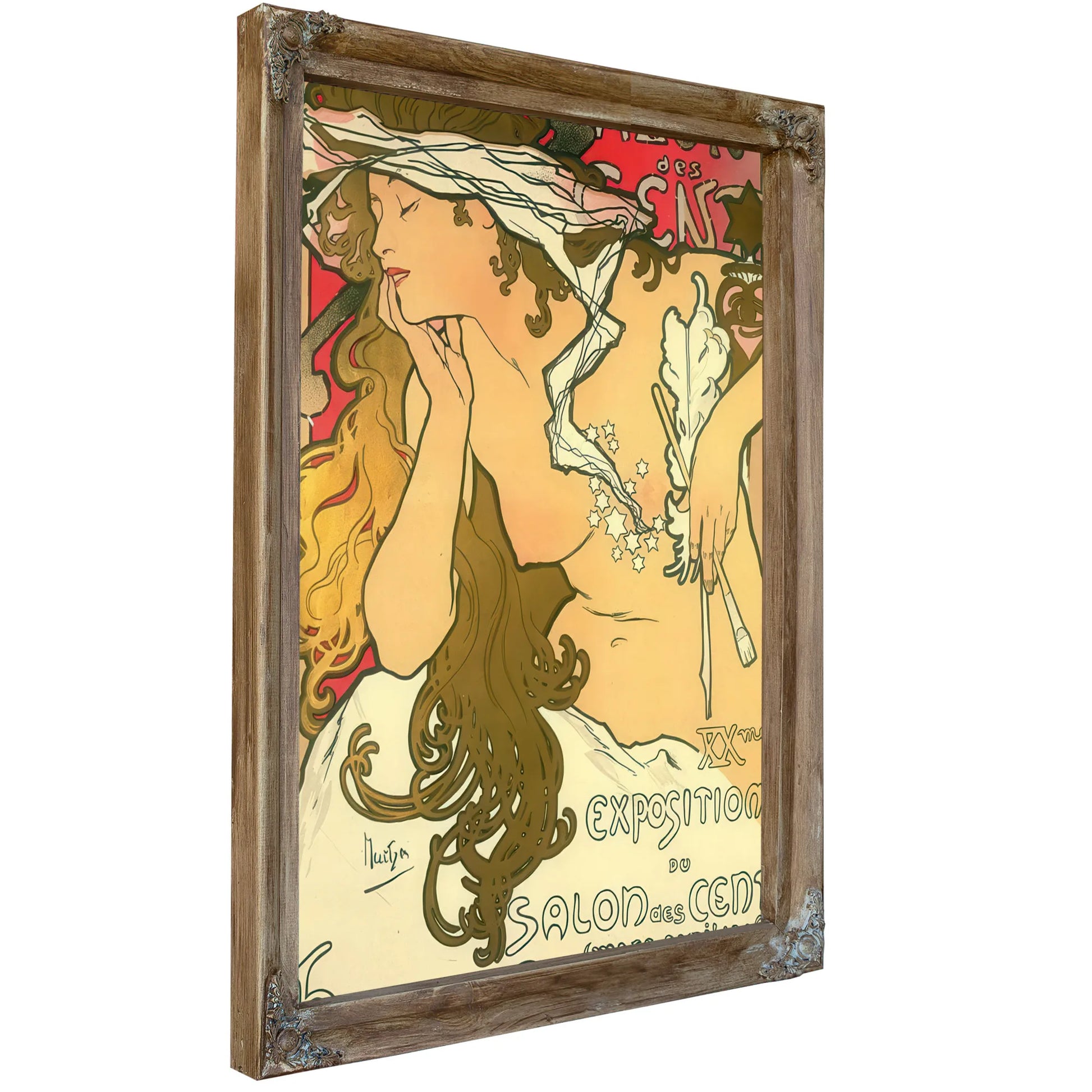 Salon Des Cent 20Th Exhibition By Alphonse Mucha Fine Art Print