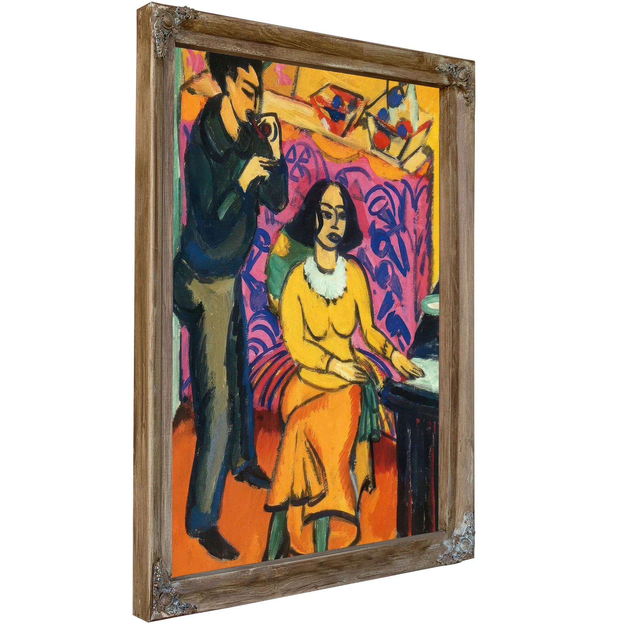 Otto And Maschka Mueller In The Studio By Ernst Ludwig Kirchner Fine Art Print