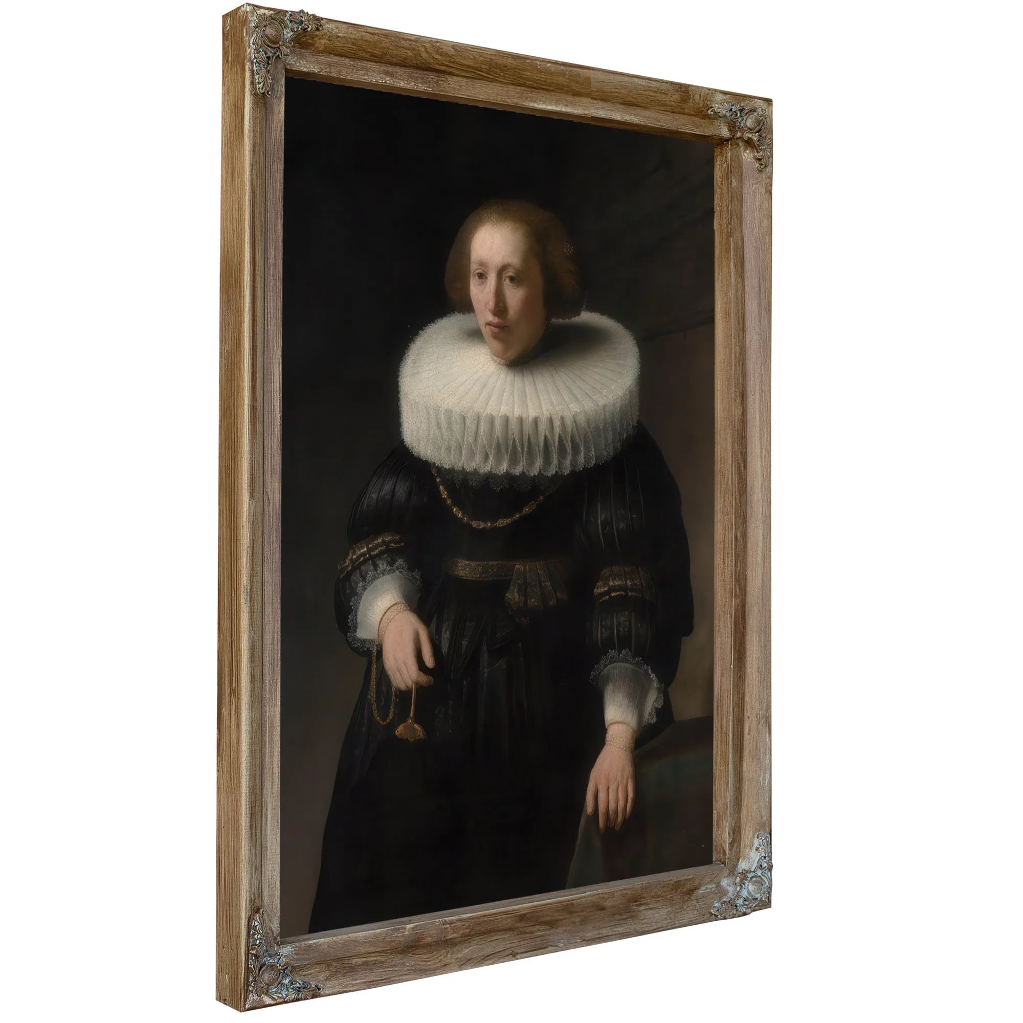 Portrait Of A Woman Probably A Member Of The Van Beresteyn Family By Rembrandt Fine Art Print