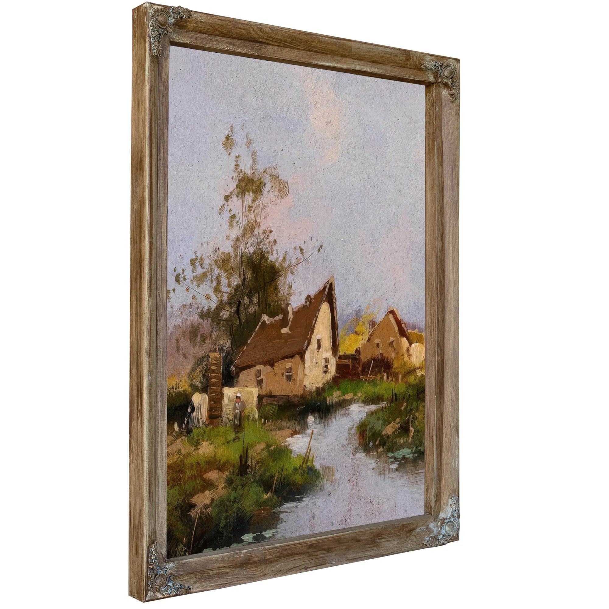 Pair Of Landscapes By Eugene Galien Laloue Fine Art Print