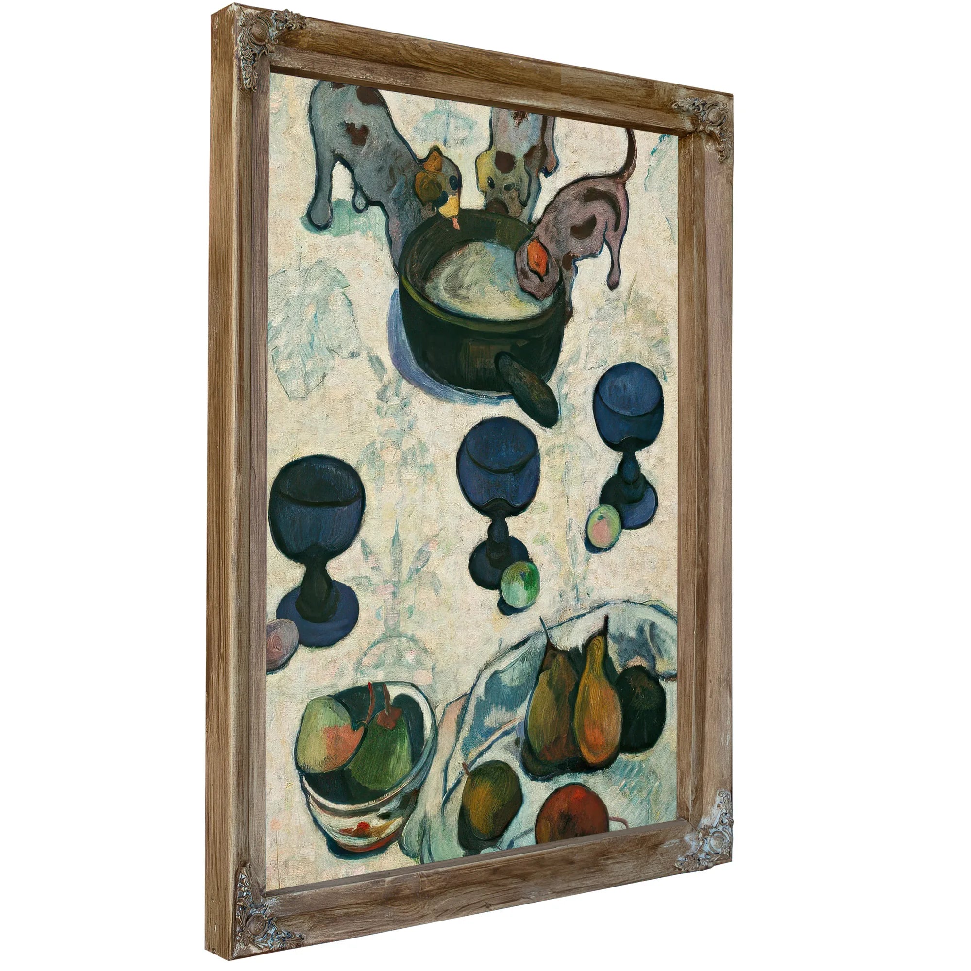 Still Life With Three Puppies by Paul Gauguin Fine Art Print