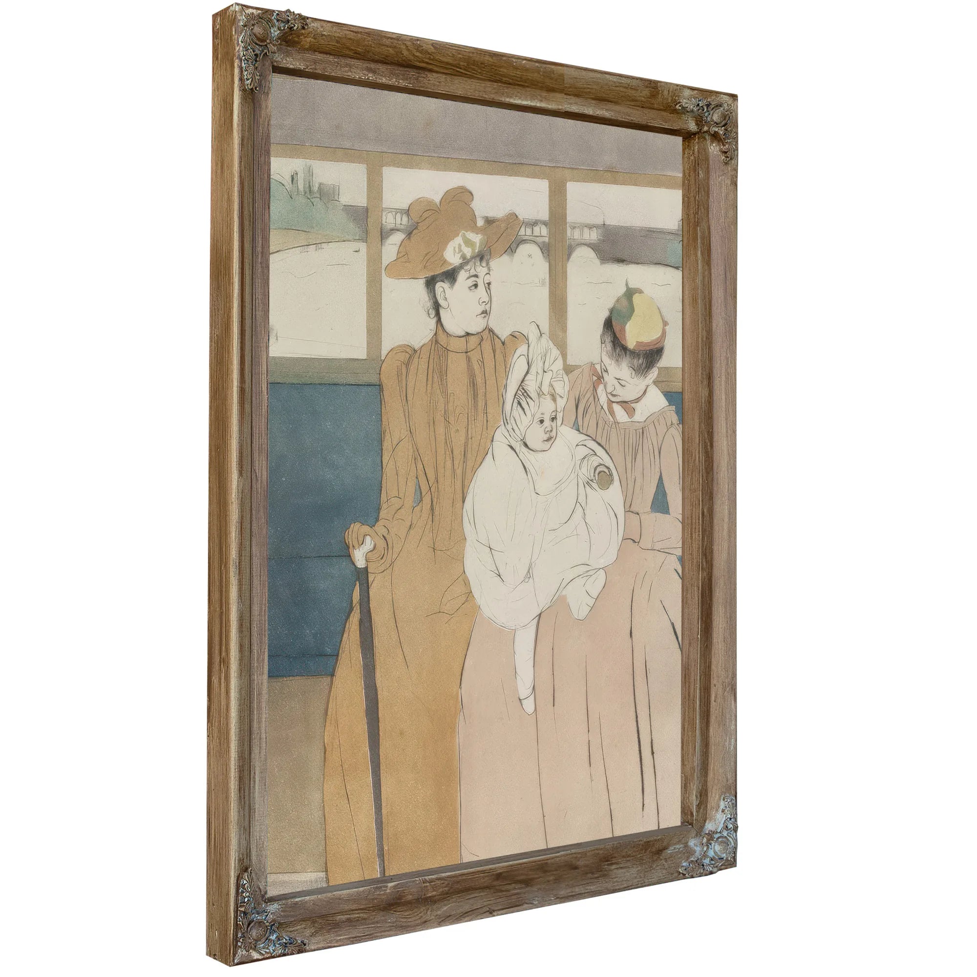 In The Omnibus By Mary Cassatt Fine Art Print