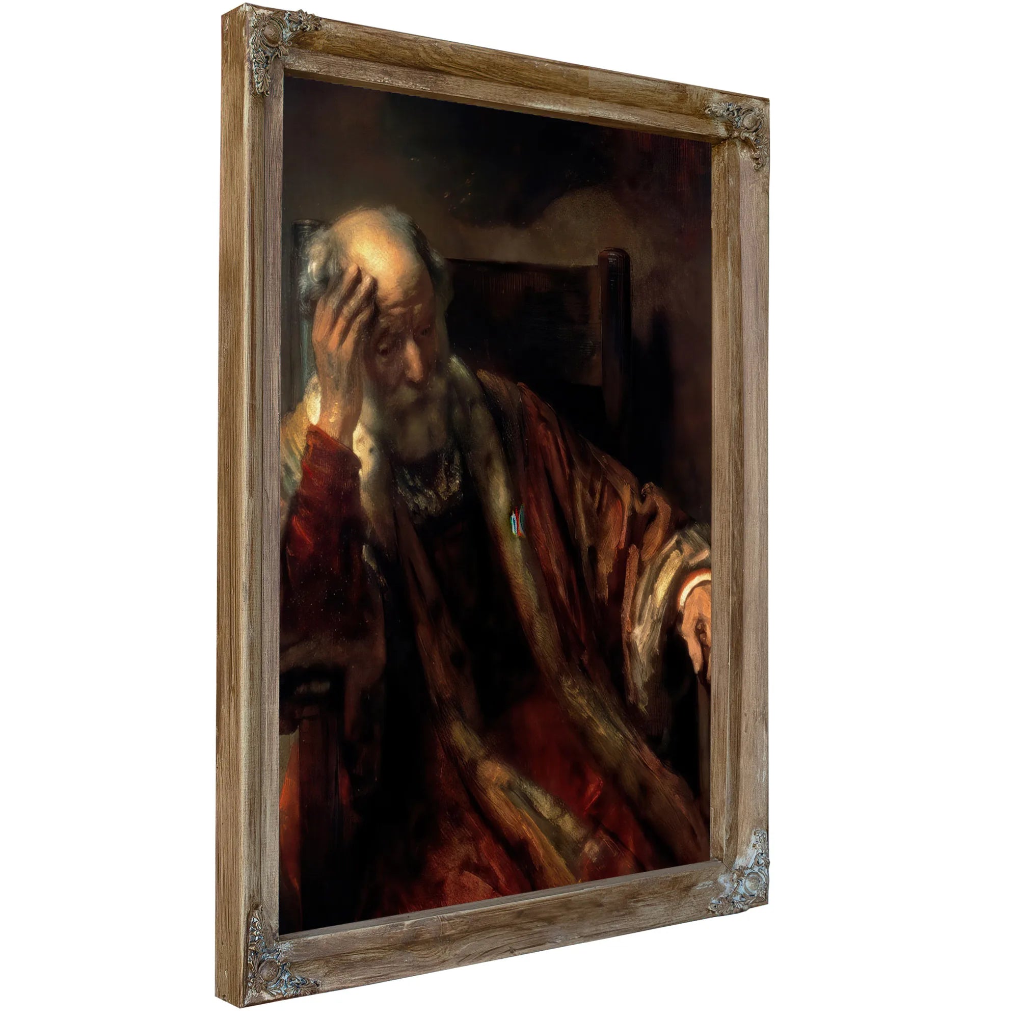 An Old Man In An Armchair By Rembrandt Fine Art Print