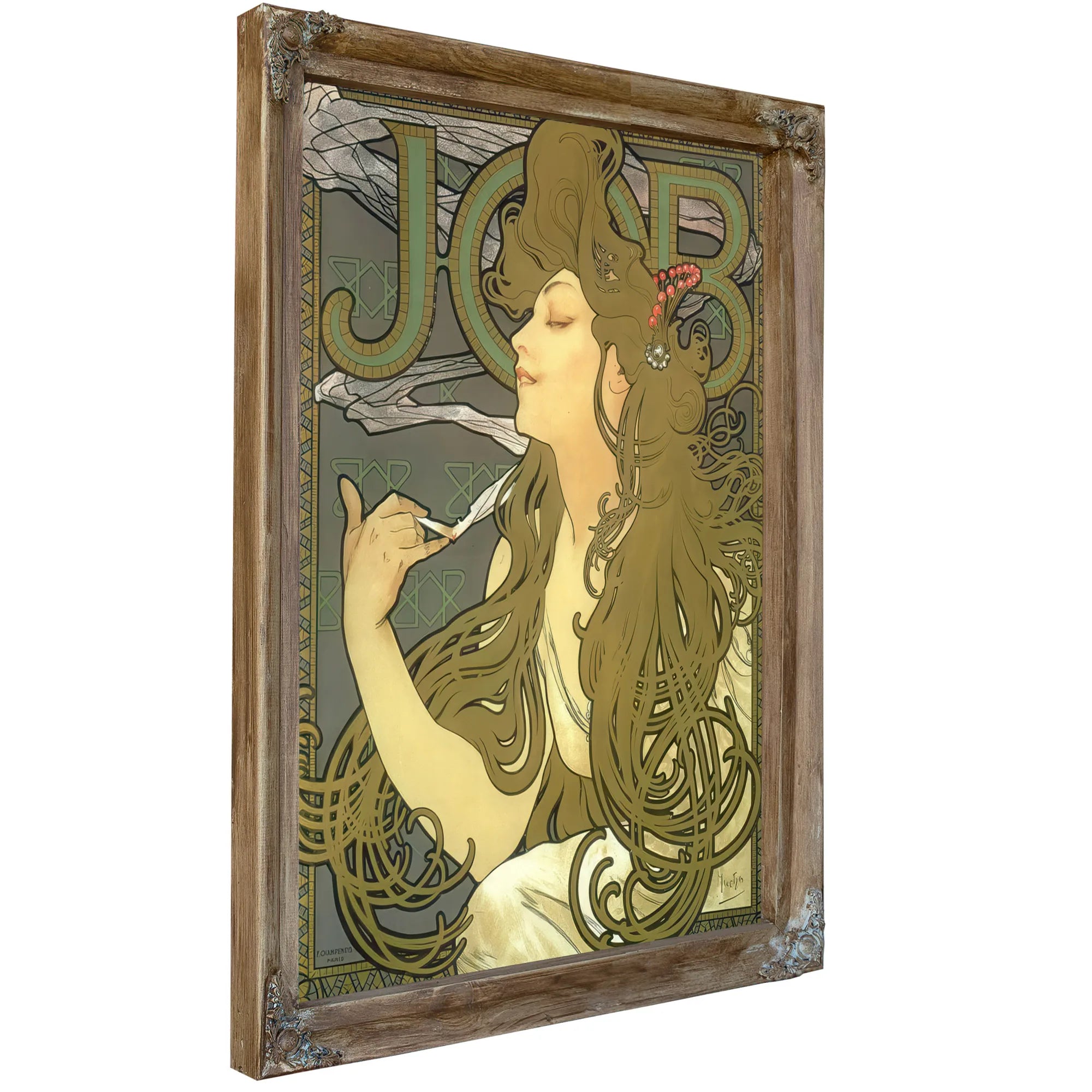 Job By Alphonse Mucha Fine Art Print