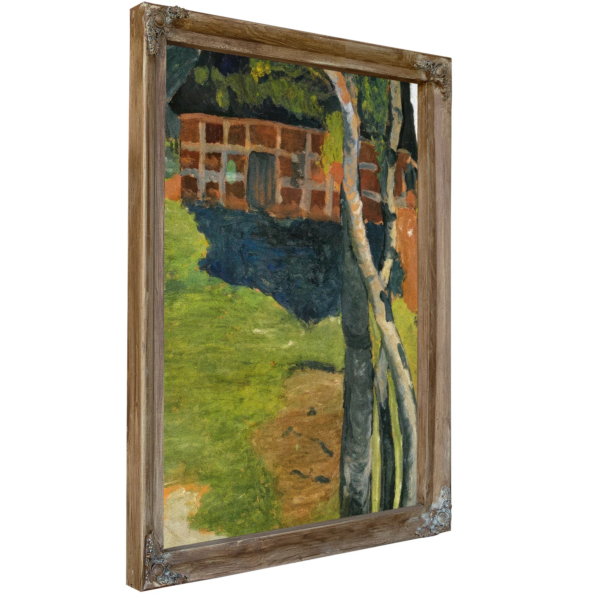 Birch Trees In Front Of A Barn By Paula Modersohn Becker Fine Art Print