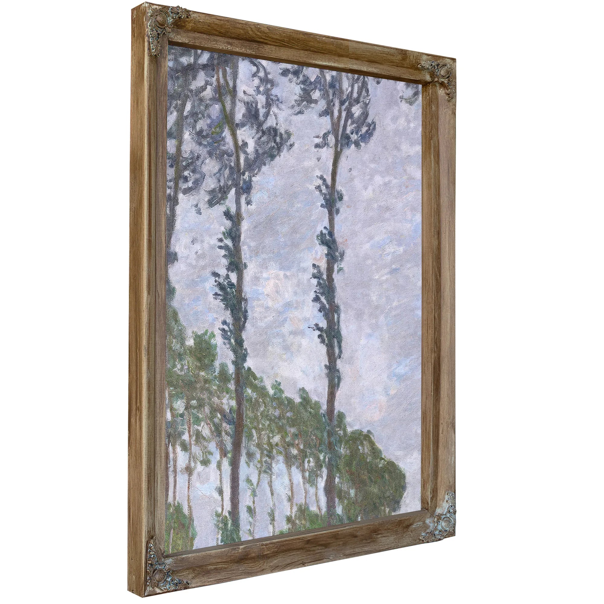 Wind Effect, Series Of The Poplars By Claude Monet Fine Art Print