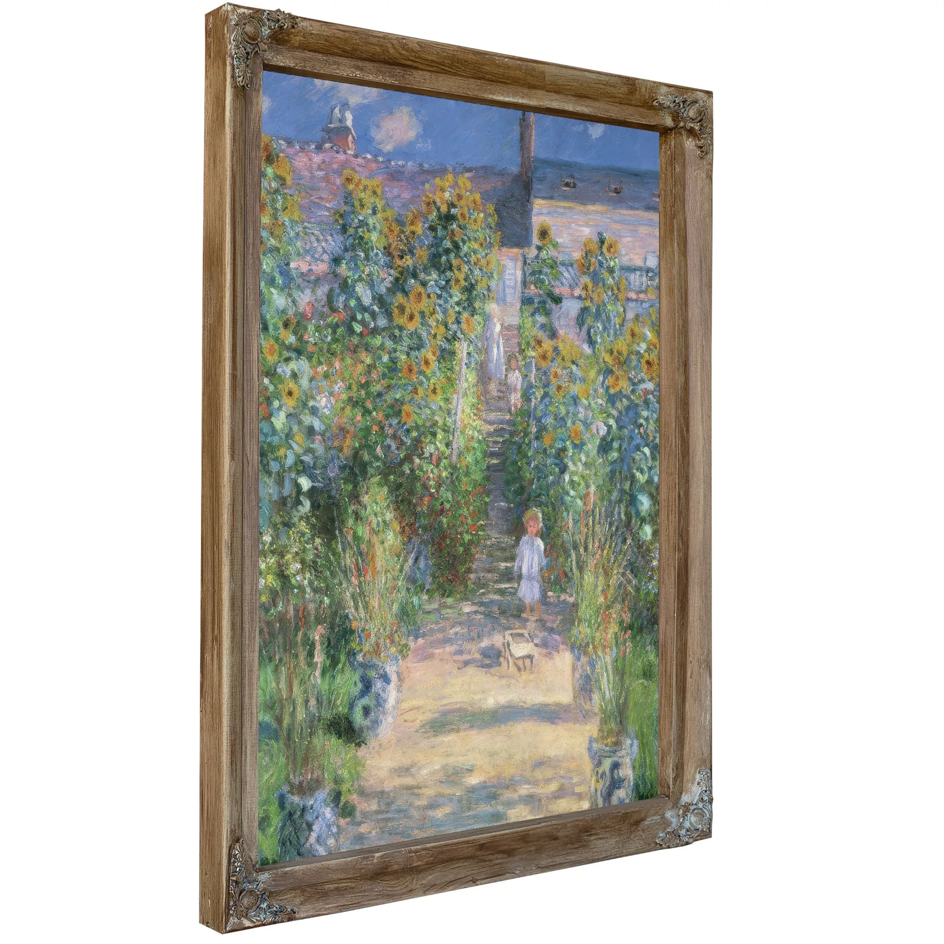The Artist's Garden At Vetheuil By Claude Monet Fine Art Print
