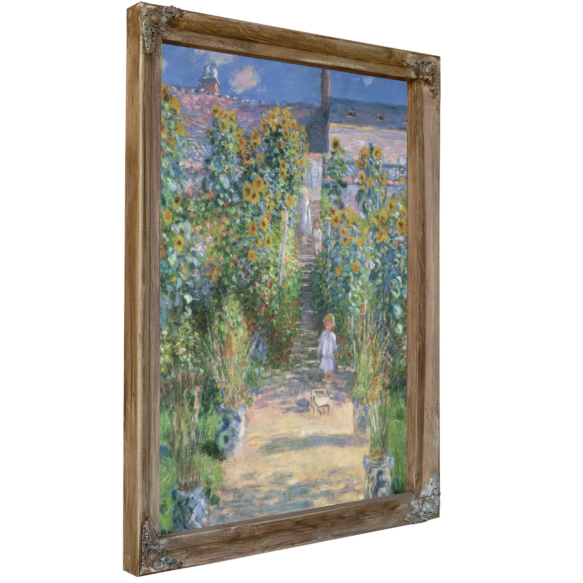 The Artist's Garden At Vetheuil By Claude Monet Fine Art Print