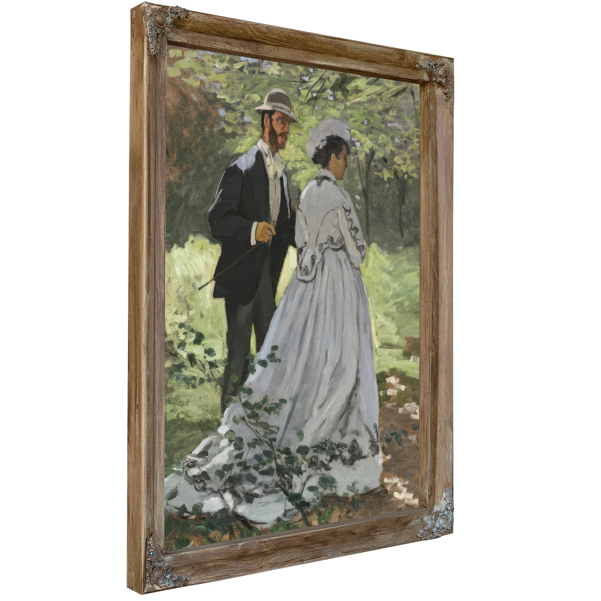 Bazille And Camille (Study For Dejeuner Sur L'herbe By Claude Monet Fine Art Print