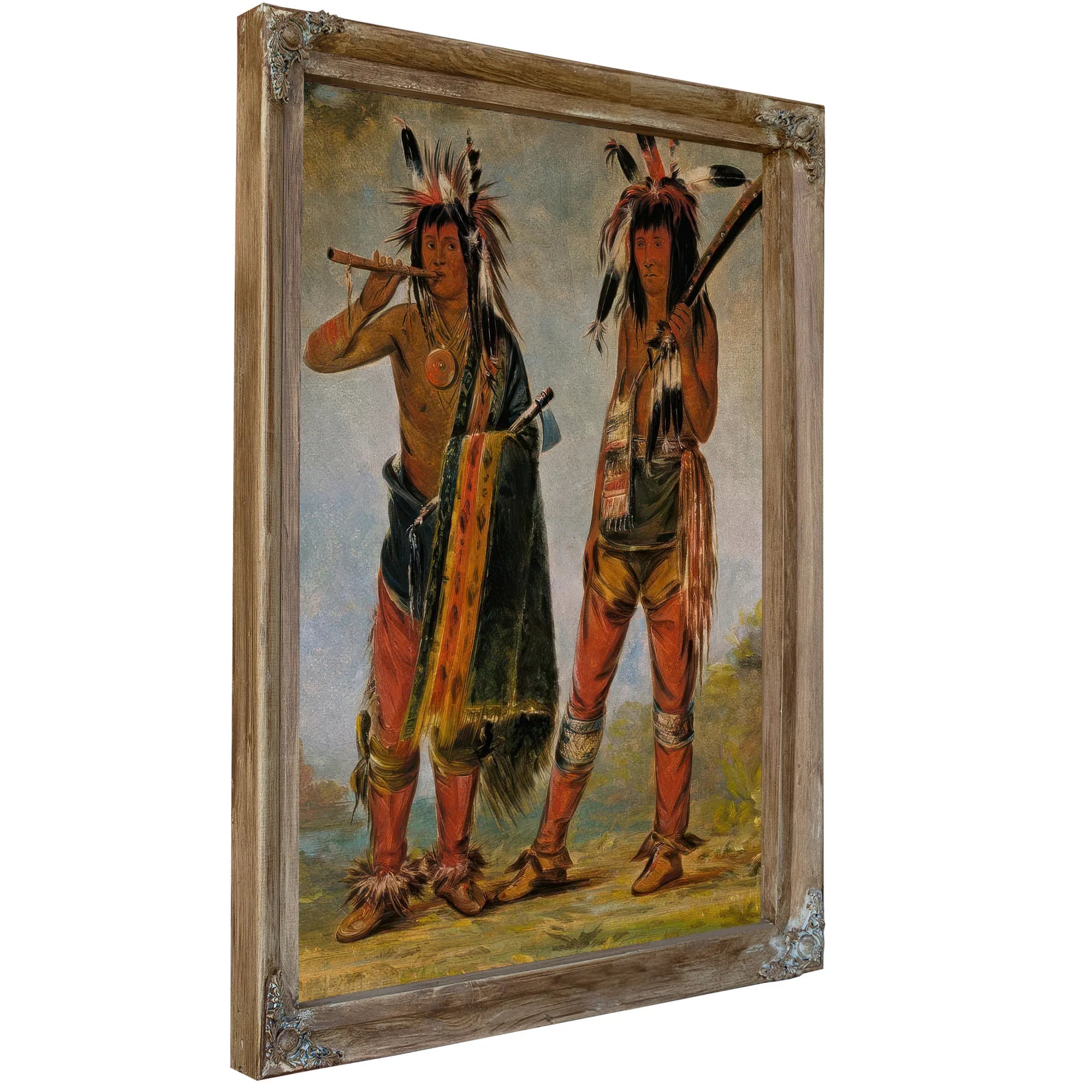 Two Young Men By George Catlin Fine Art Print