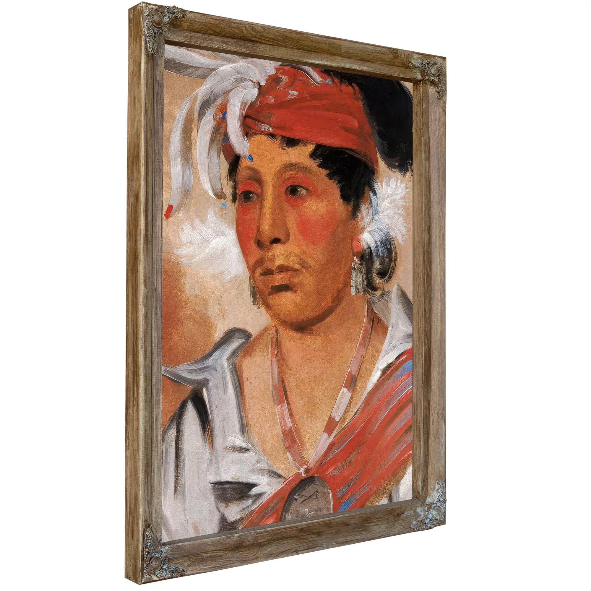 String, A Renowned Warrior By George Catlin Fine Art Print
