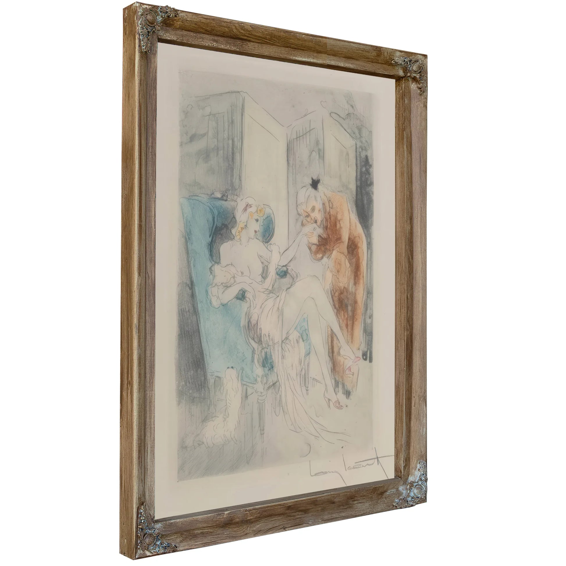 Group Of Six Illustrations From Le Nuit Et Le Moment 1946 By Louis Icart Fine Art Print