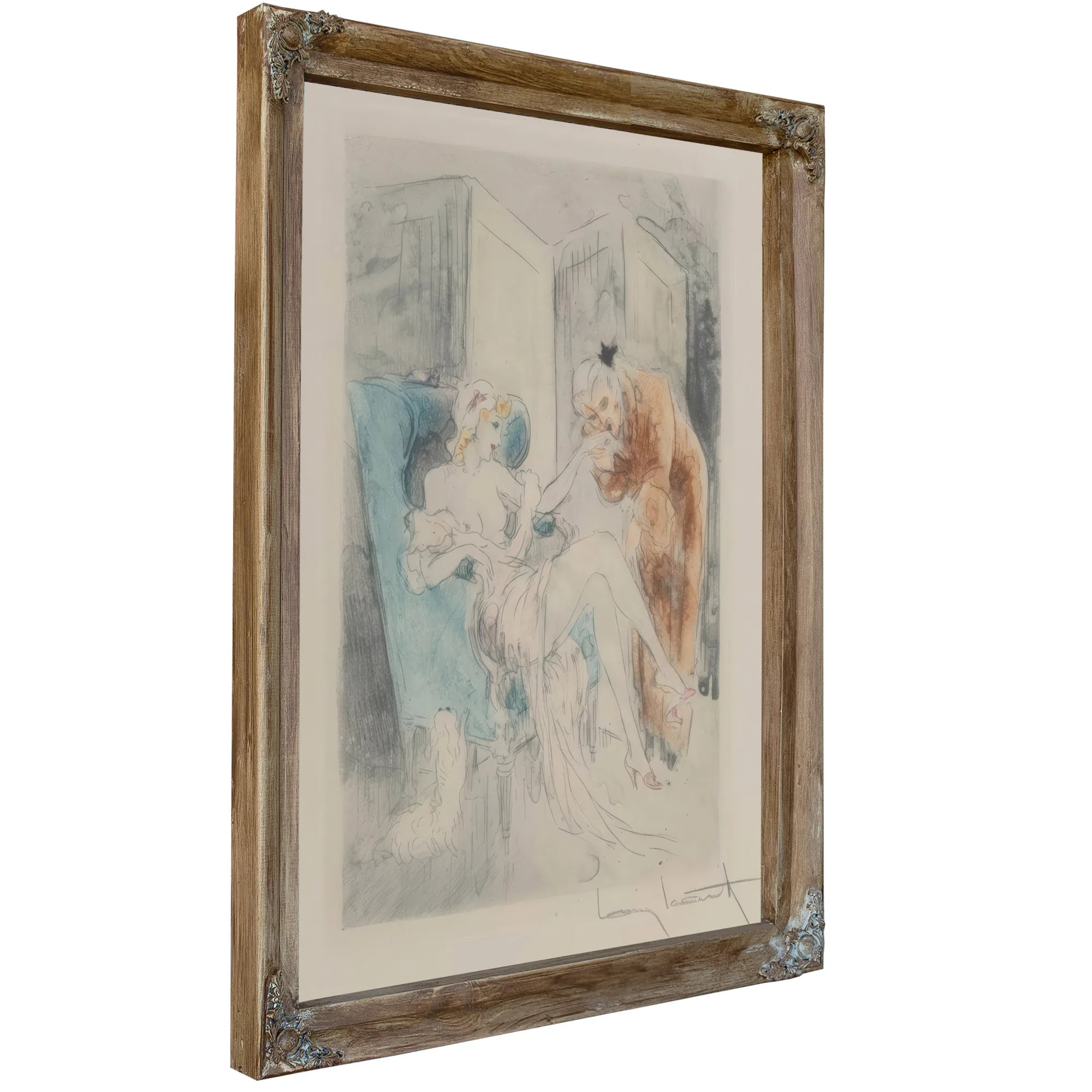 Group Of Six Illustrations From Le Nuit Et Le Moment 1946 By Louis Icart Fine Art Print