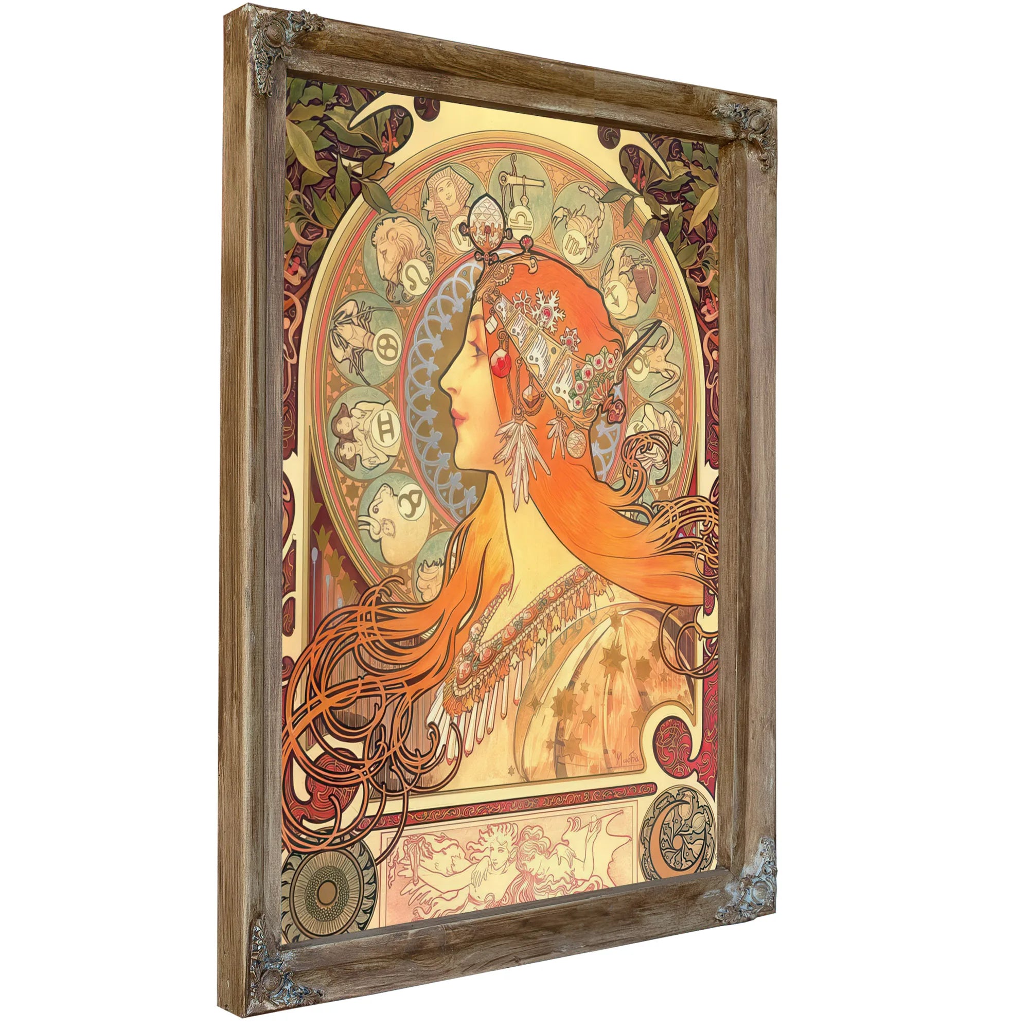 Zodiac By Alphonse Mucha Fine Art Print