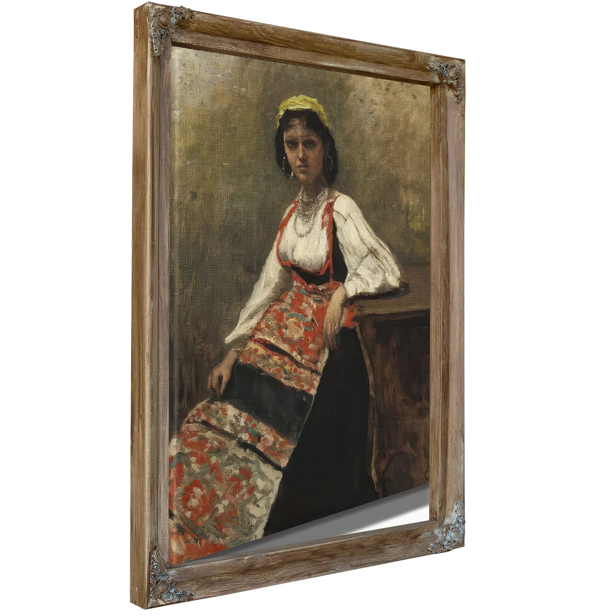 Italian Girl By Jean Baptiste Camille Corot Fine Art Print