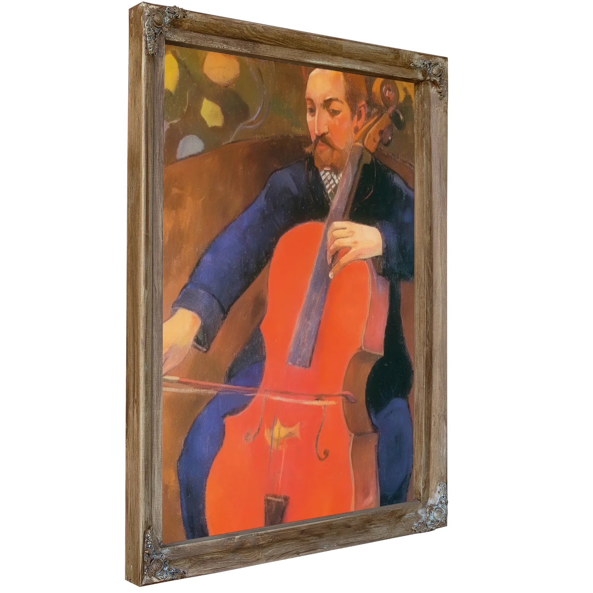 The Cellist ( Portrait Of Upaupa Schneklud) By Paul Gauguin Fine Art Print