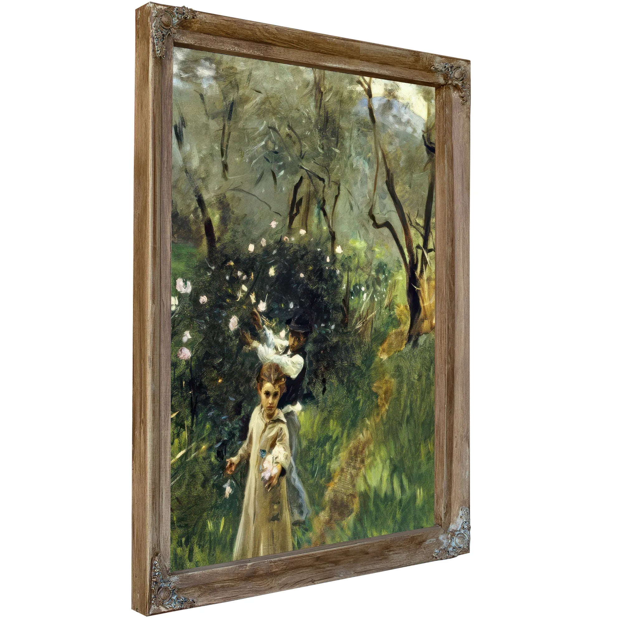 Gathering Flowers At Twilight By John Singer Sargent Fine Art Print