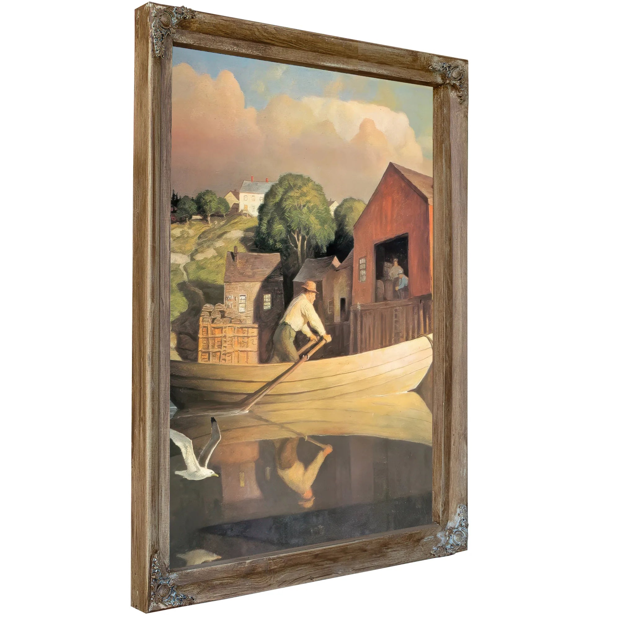 The Doryman (Evening) By NC Wyeth Fine Art Print