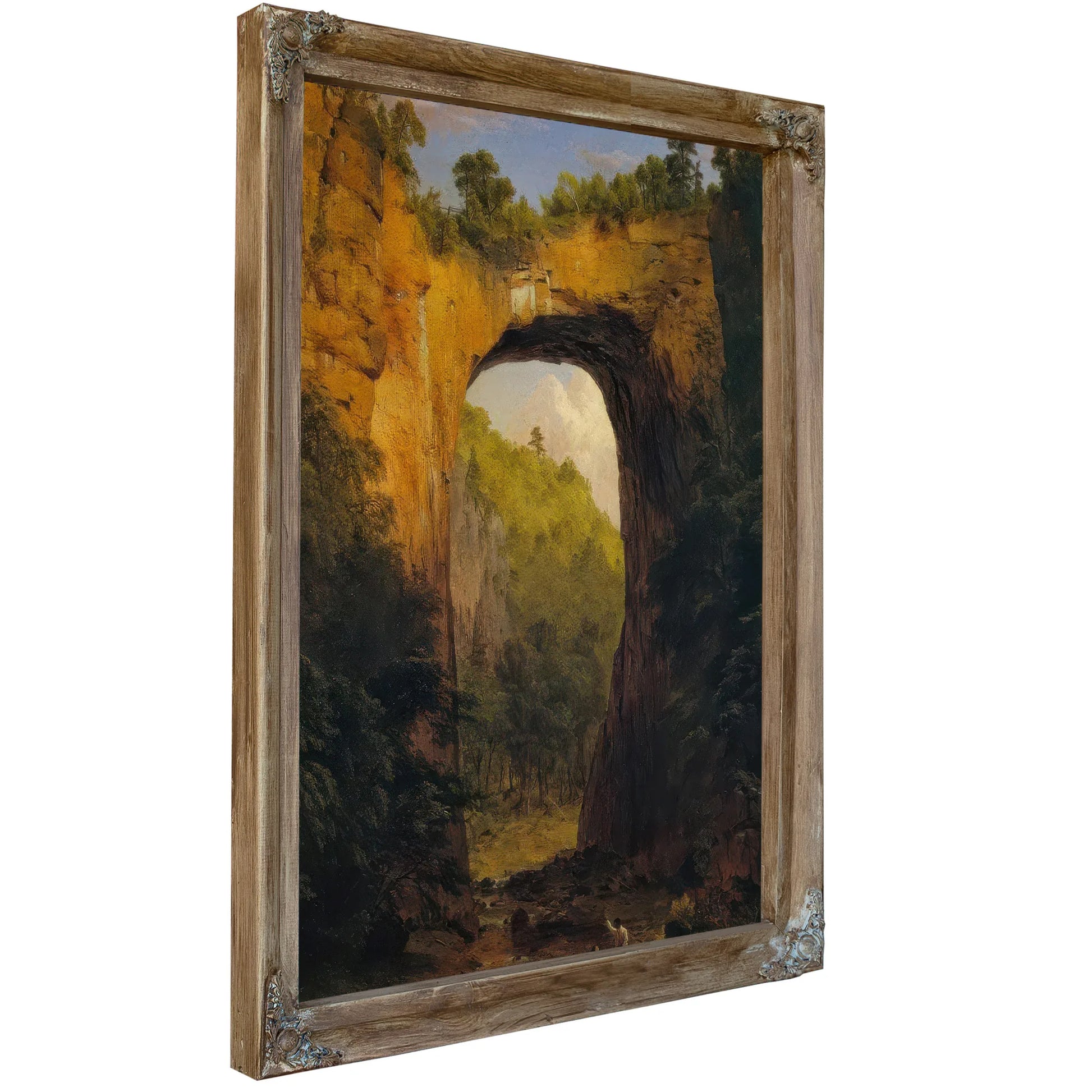 The Natural Bridge Virginia By Frederic Edwin Church Fine Art Print