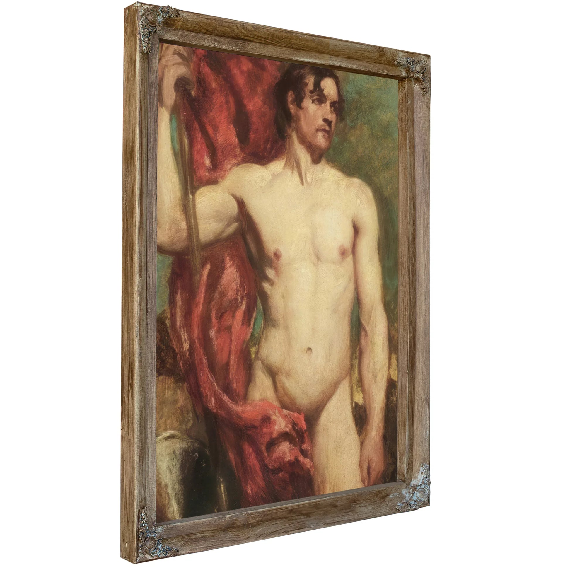 Academic Study Of A Male Nude As A Standard Bearer By William Etty Fine Art Print