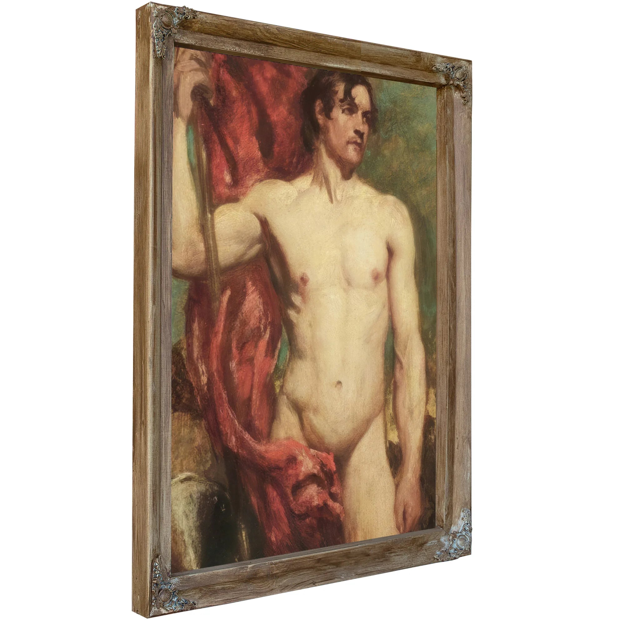 Academic Study Of A Male Nude As A Standard Bearer By William Etty Fine Art Print