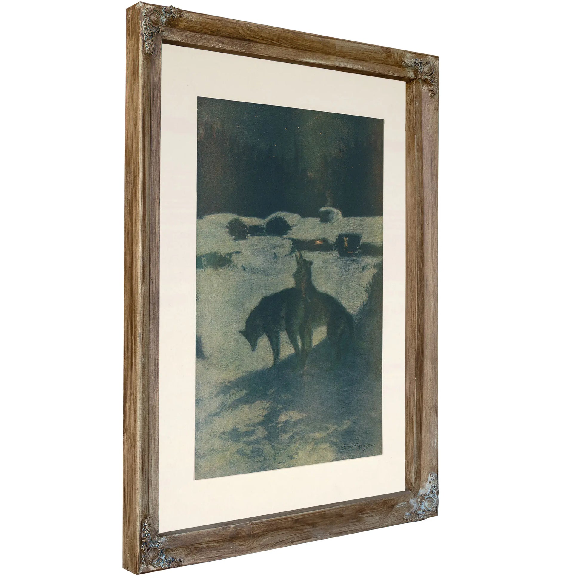 The Lumber Camp At Night by Frederic Remington