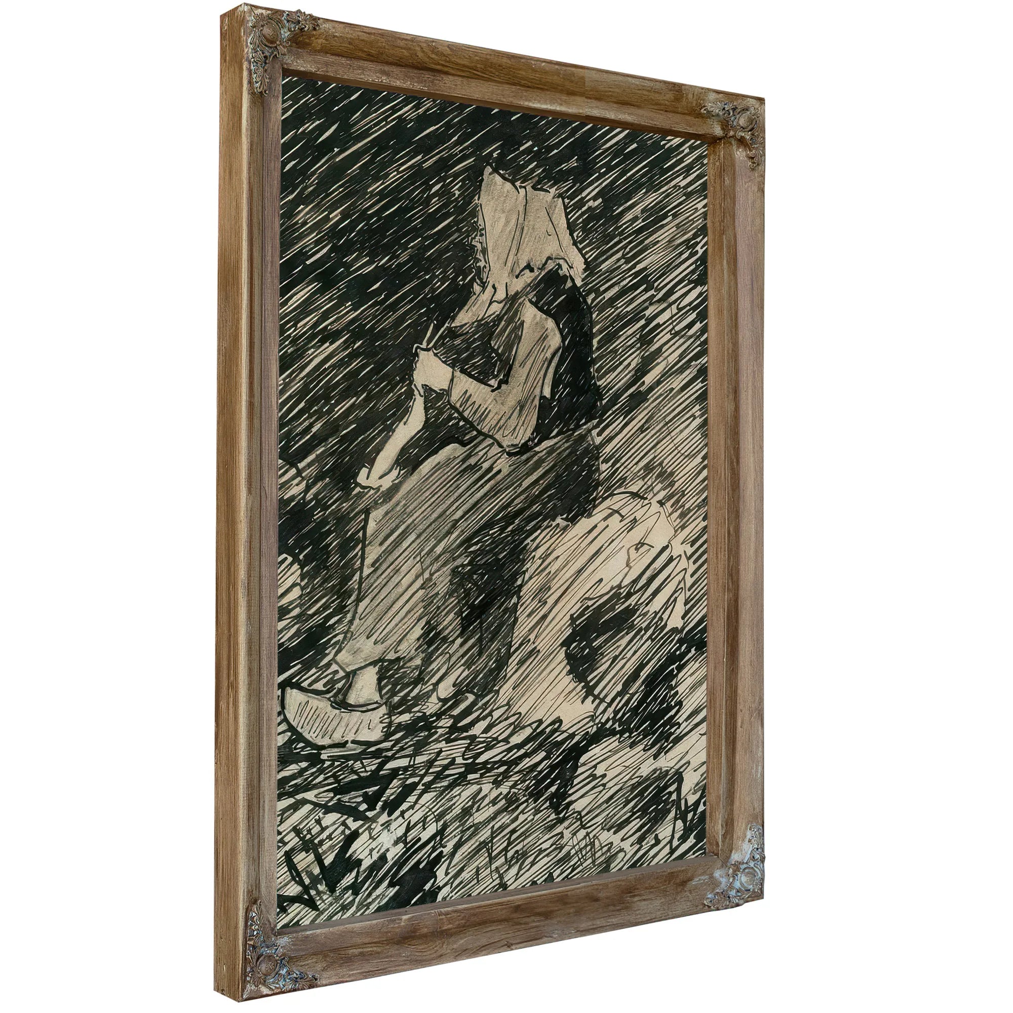 Knitting Woman By Nicolai Astrup Fine Art Print