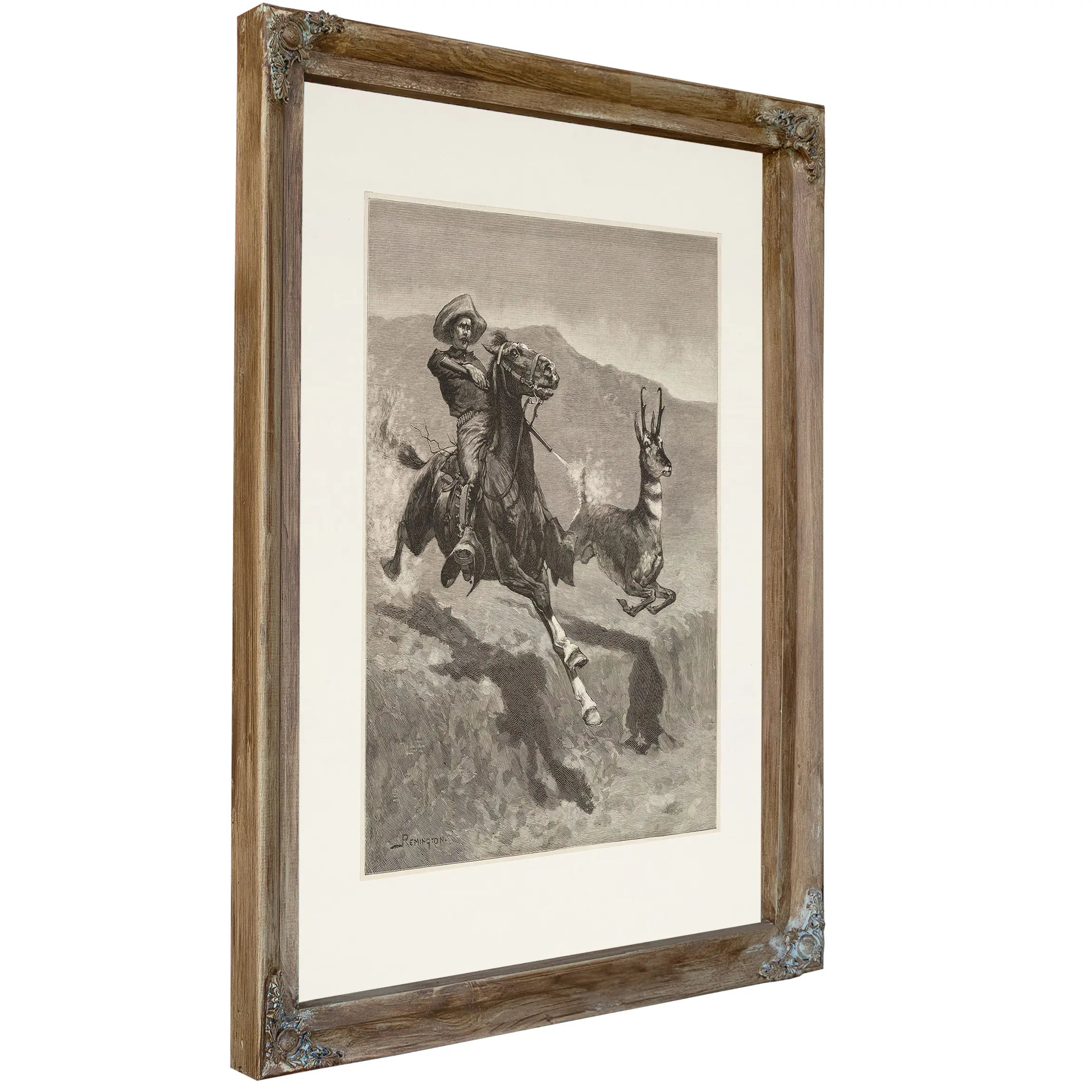 Hunting The Prong Horn Antelope In California by Frederic Remington