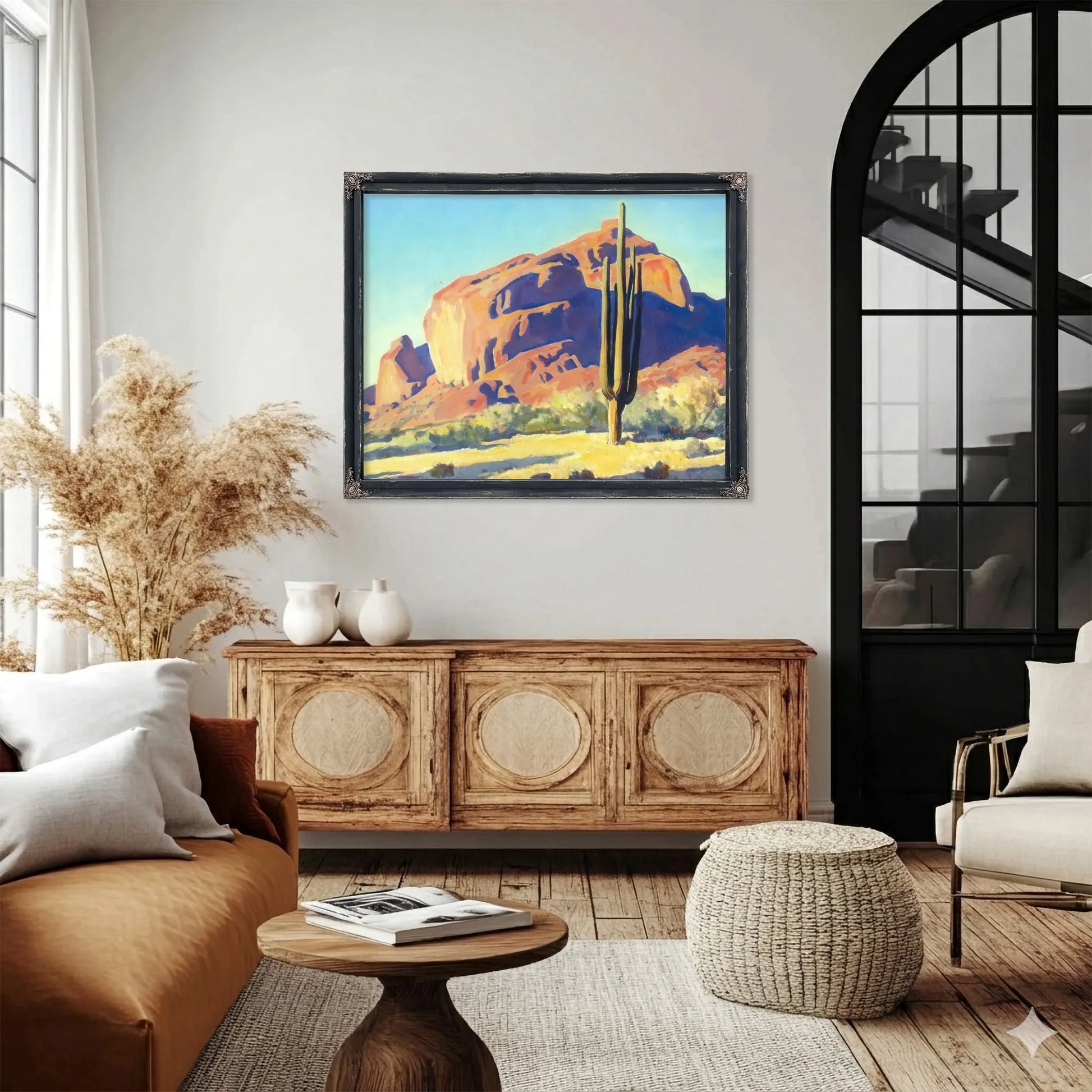 Red Rock Cactus By Maynard Dixon Fine Art Print