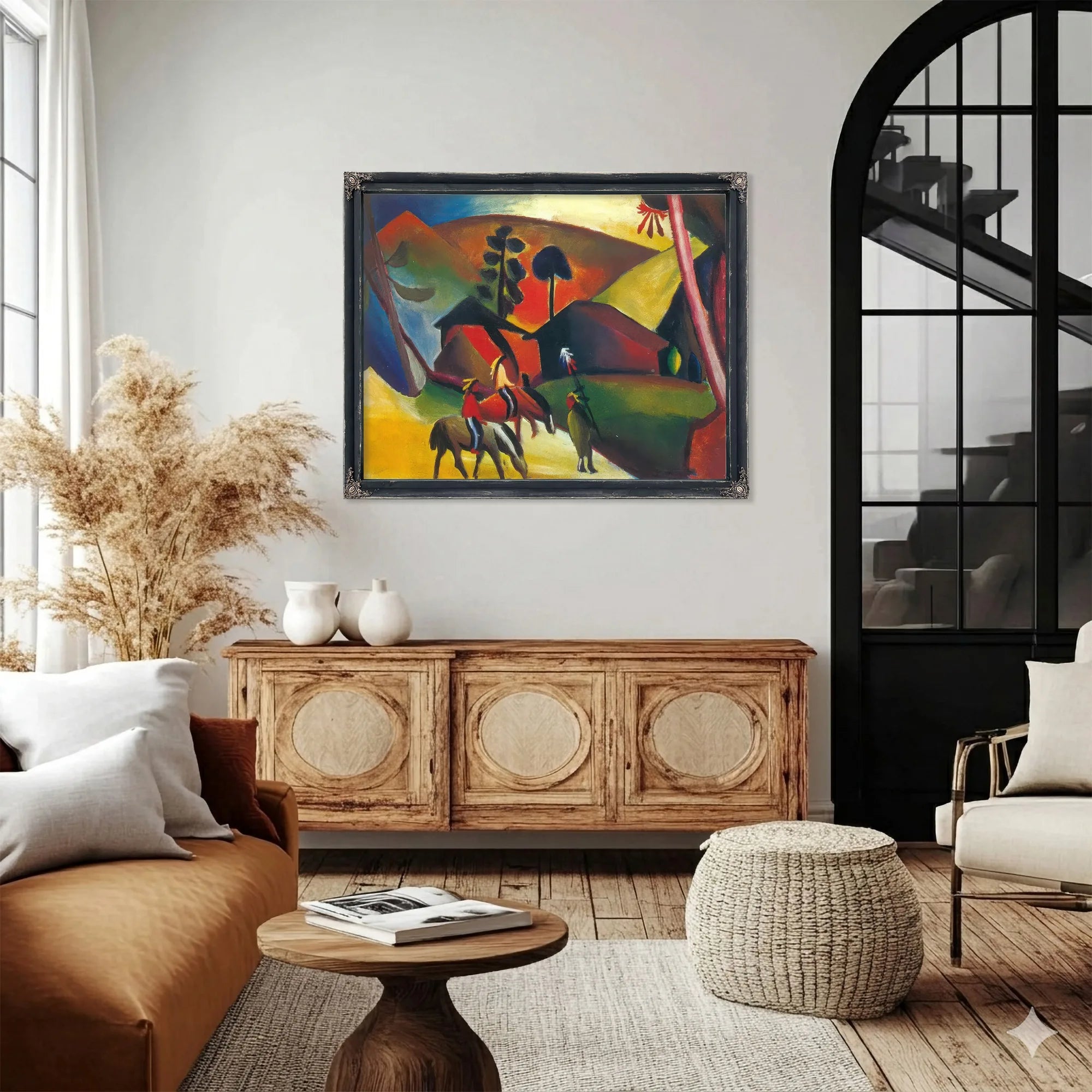 Indian Riding A Horse By August Macke Fine Art Print