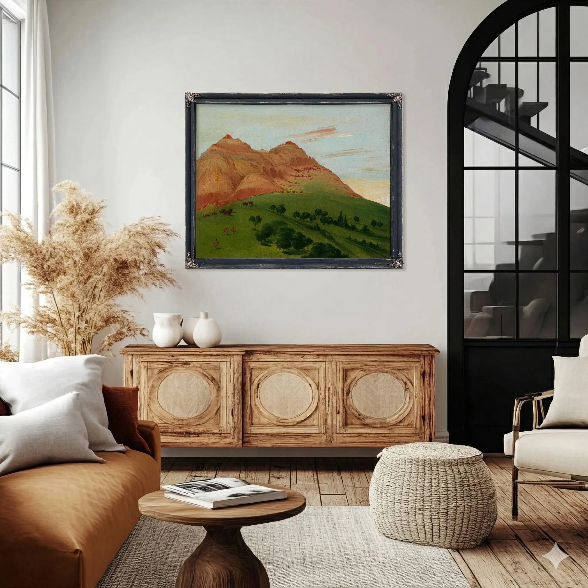 View In The Grand Detour, 1900 Miles Above St. Louis By George Catlin Fine Art Print