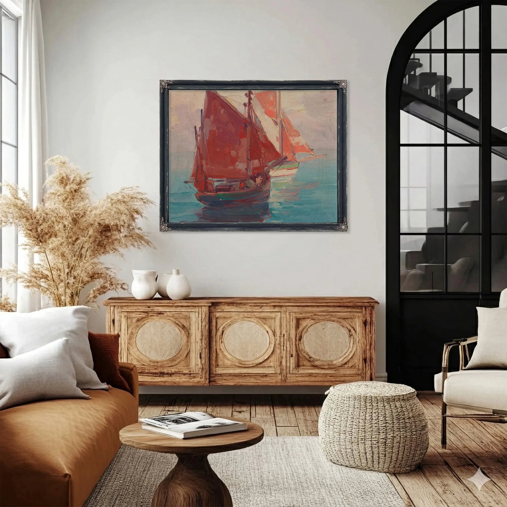 Outbound Fishing Boats By Edgar Payne Fine Art Print