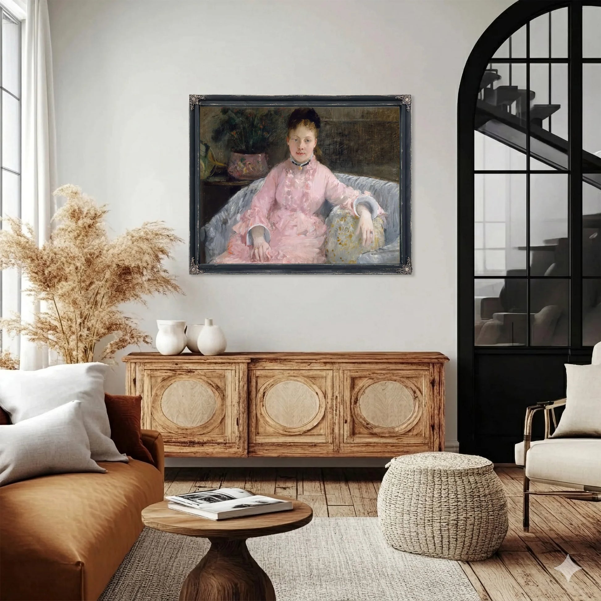 The Pink Dress Albertie Marguerite Carre Later Madame Ferdinand Henri Himmes by Berthe Morisot Fine Art Print