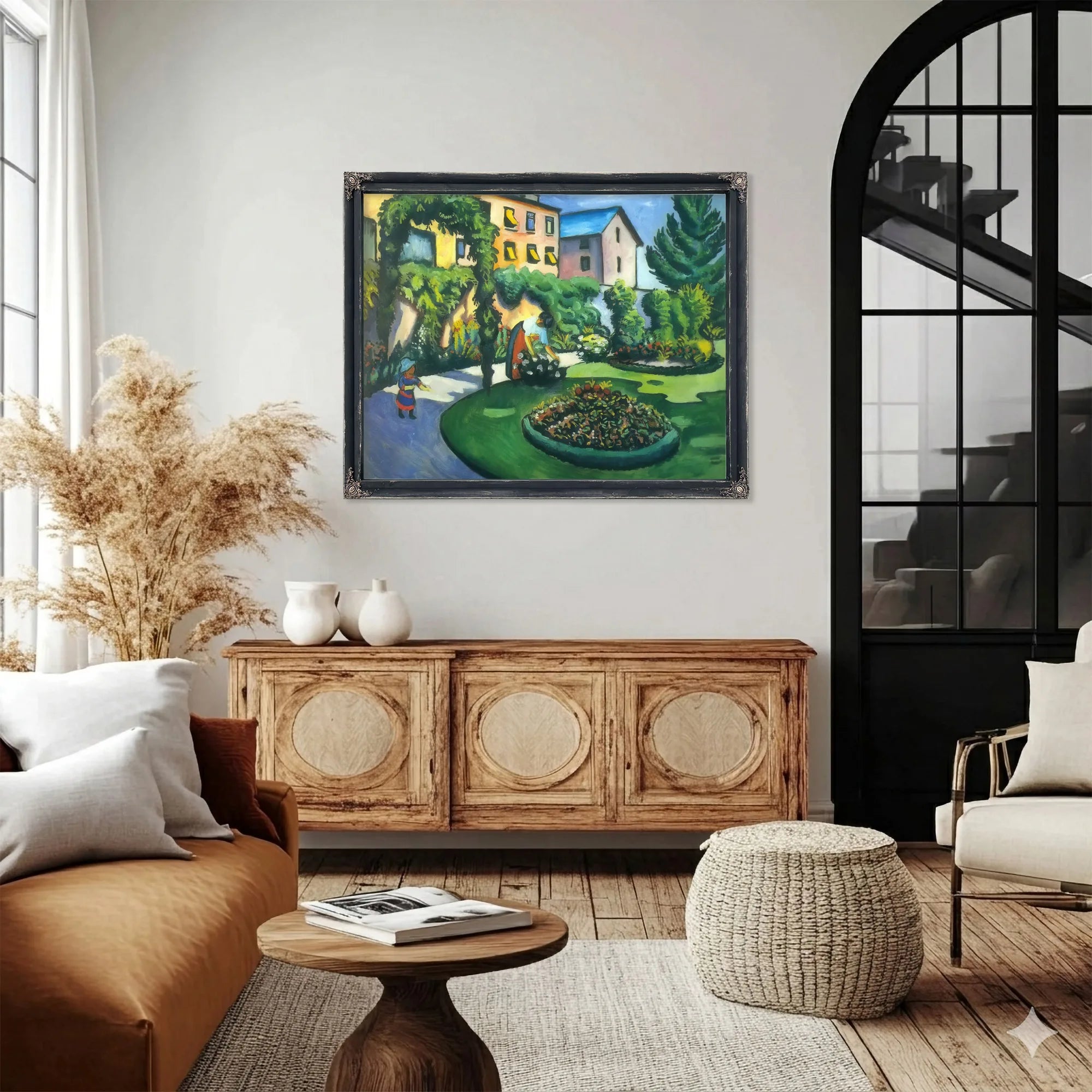 The Mackes Garden In Bonn By August Macke Fine Art Print