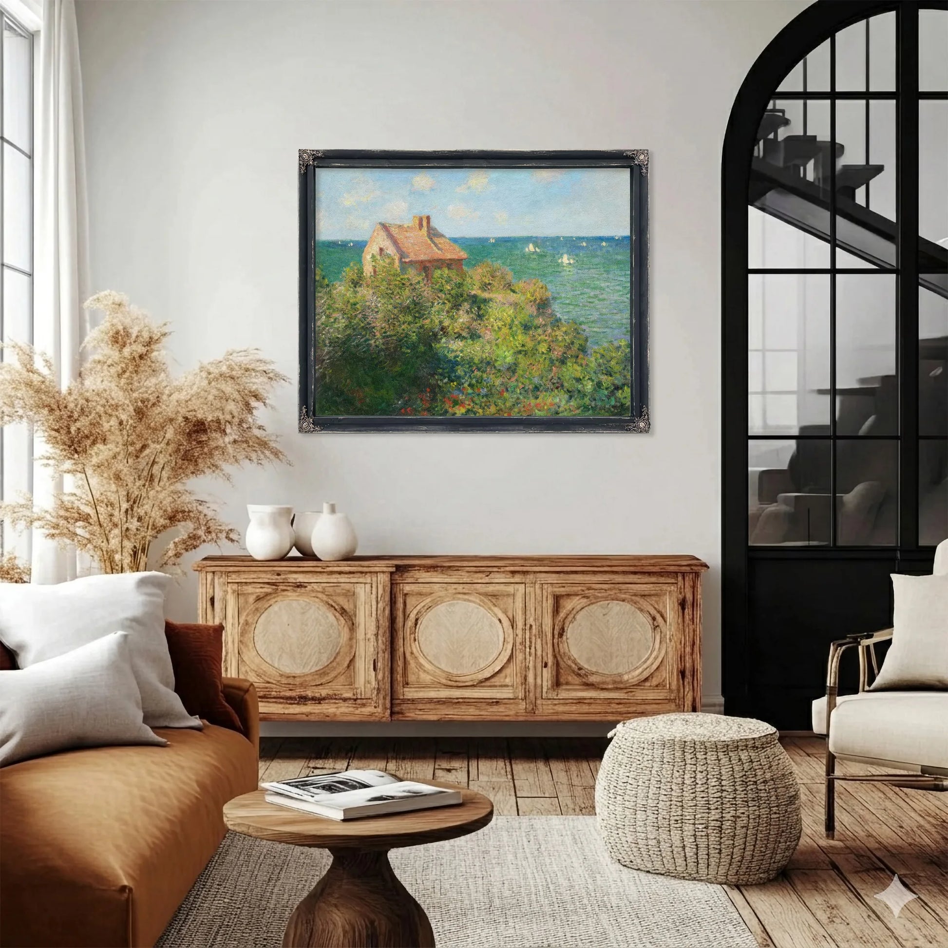 Fisherman's Cottage On The Cliffs At Varengeville By Claude Monet Fine Art Print